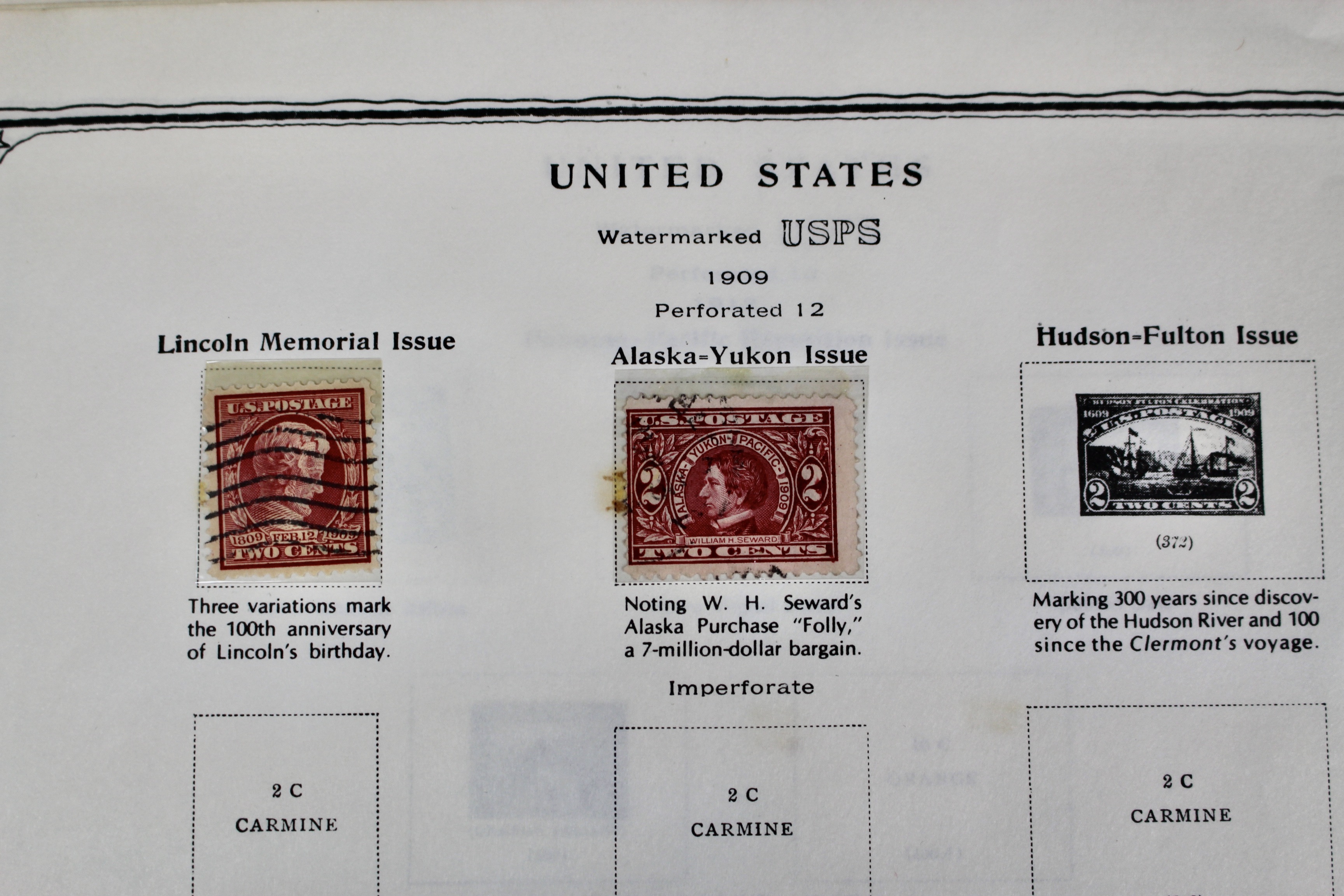 Early U.S. Postage Stamp Collection, 1869 to 1922