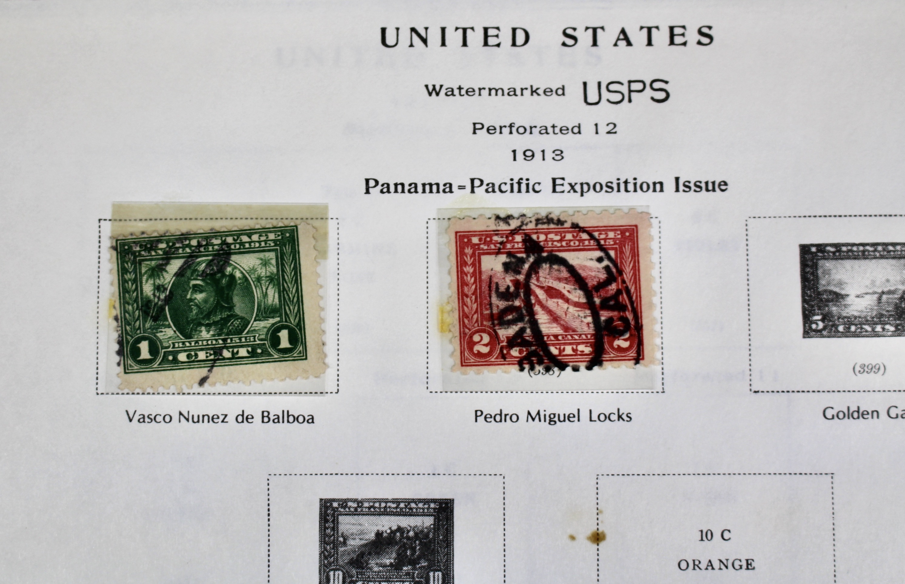 Early U.S. Postage Stamp Collection, 1869 to 1922