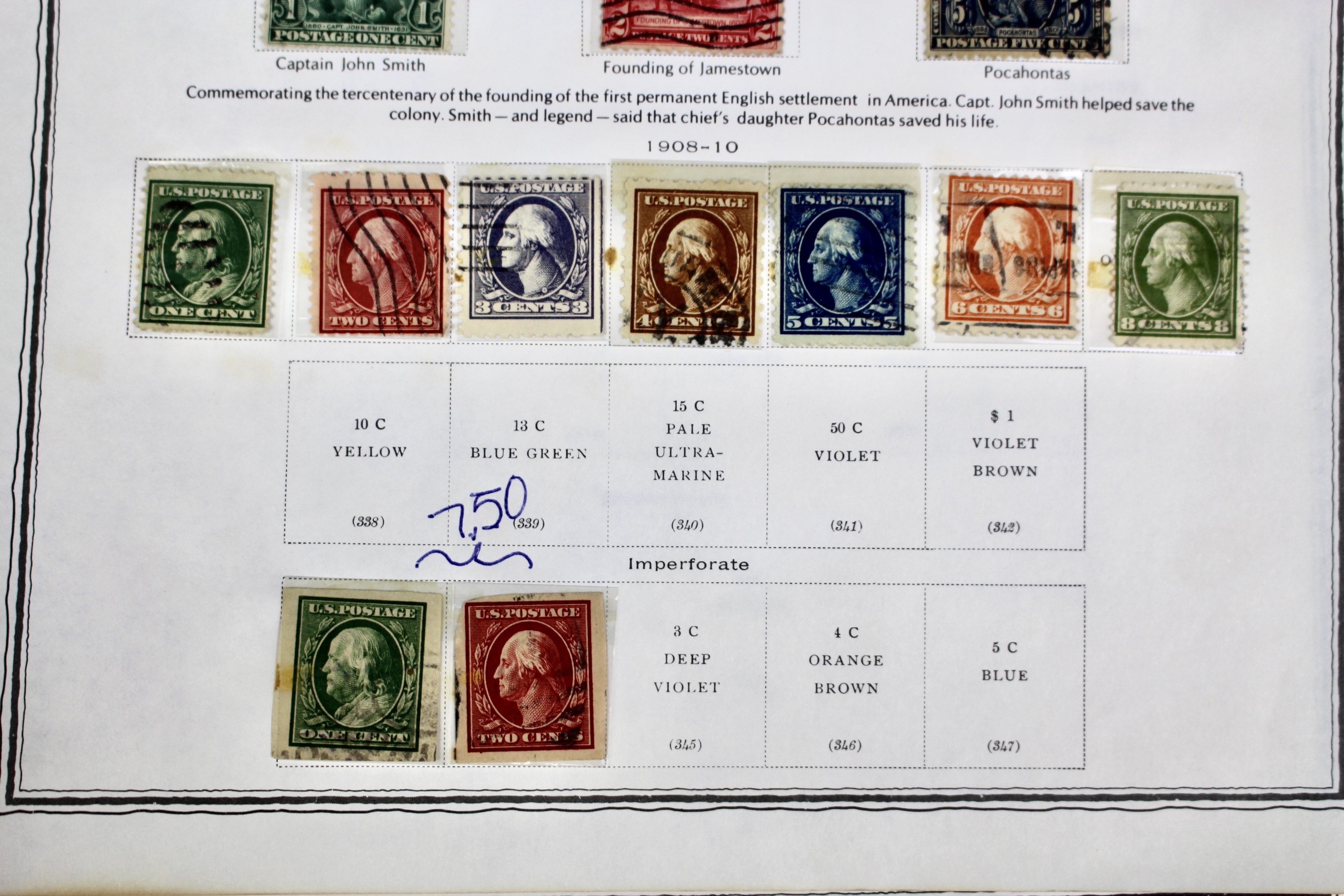 Early U.S. Postage Stamp Collection, 1869 to 1922