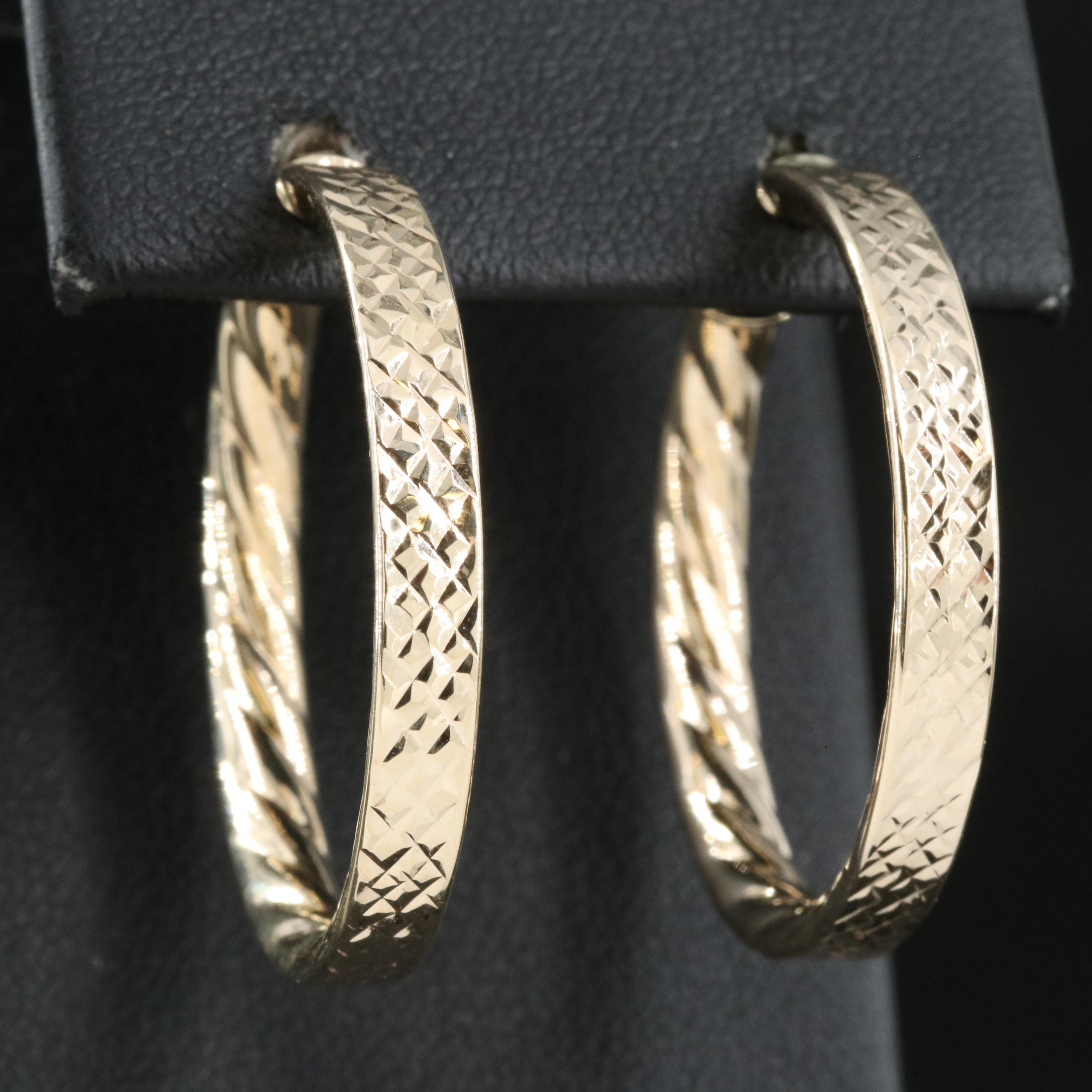 Italian 14K Hoop Earrings