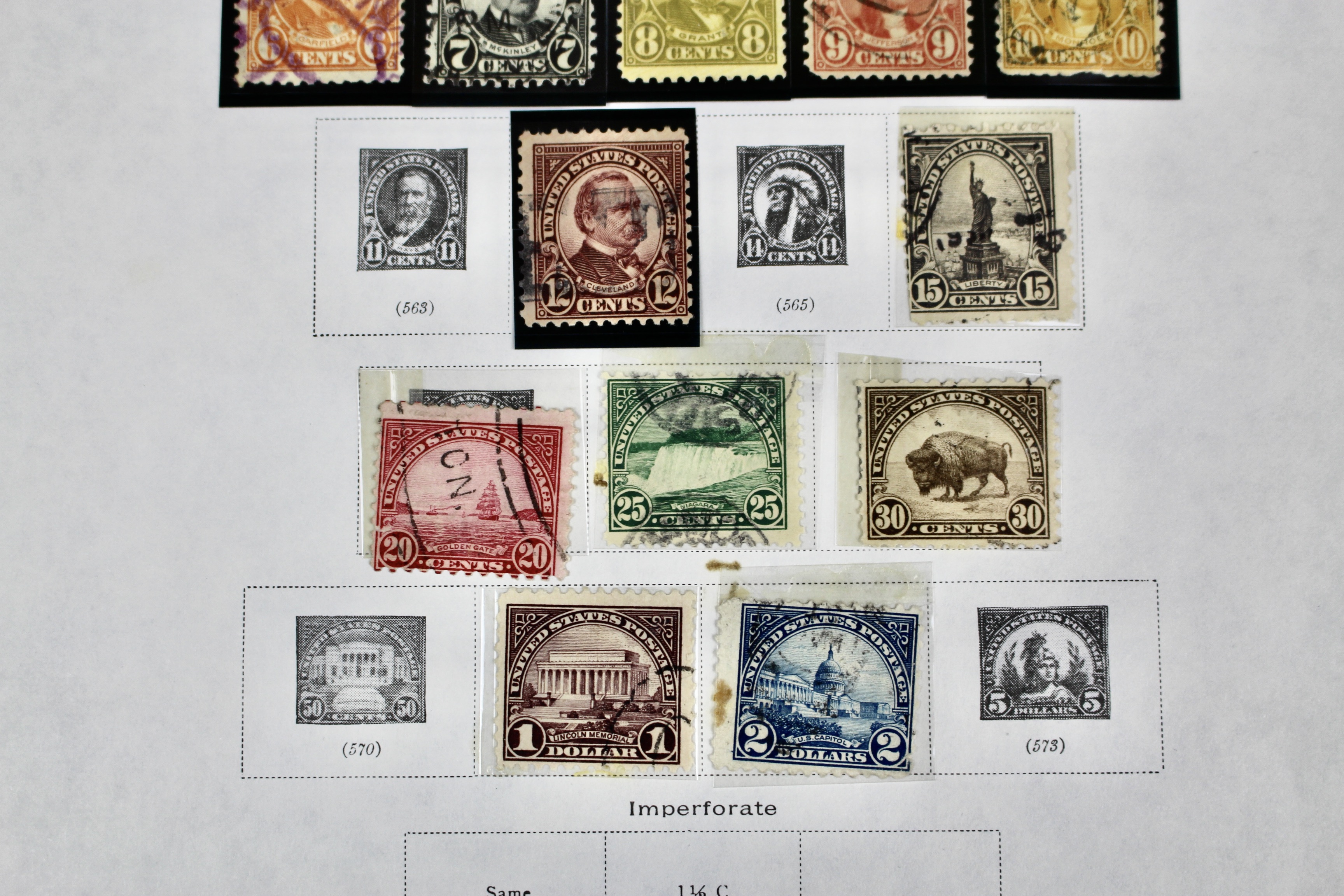 Early U.S. Postage Stamp Collection, 1869 to 1922