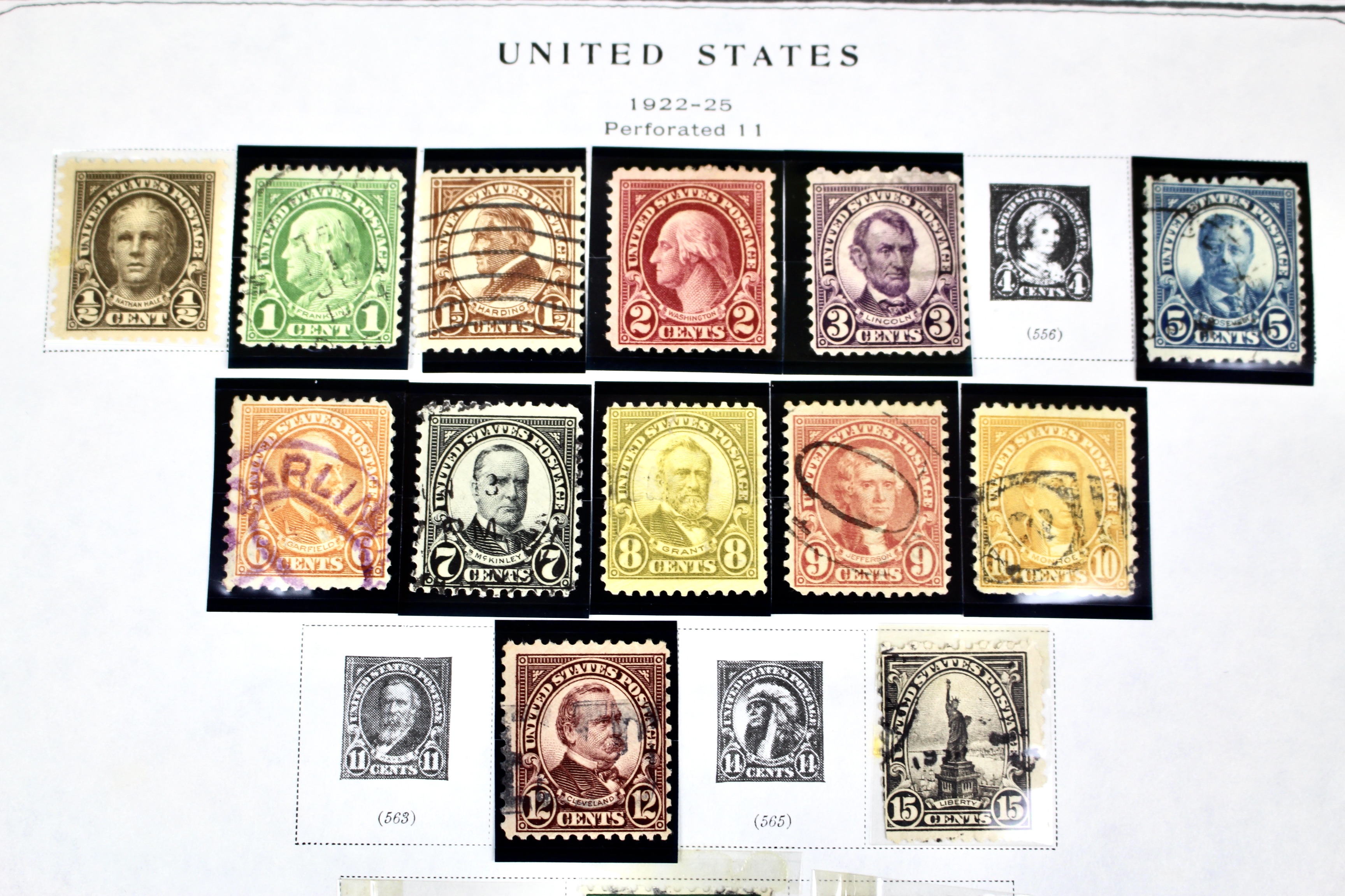 Early U.S. Postage Stamp Collection, 1869 to 1922