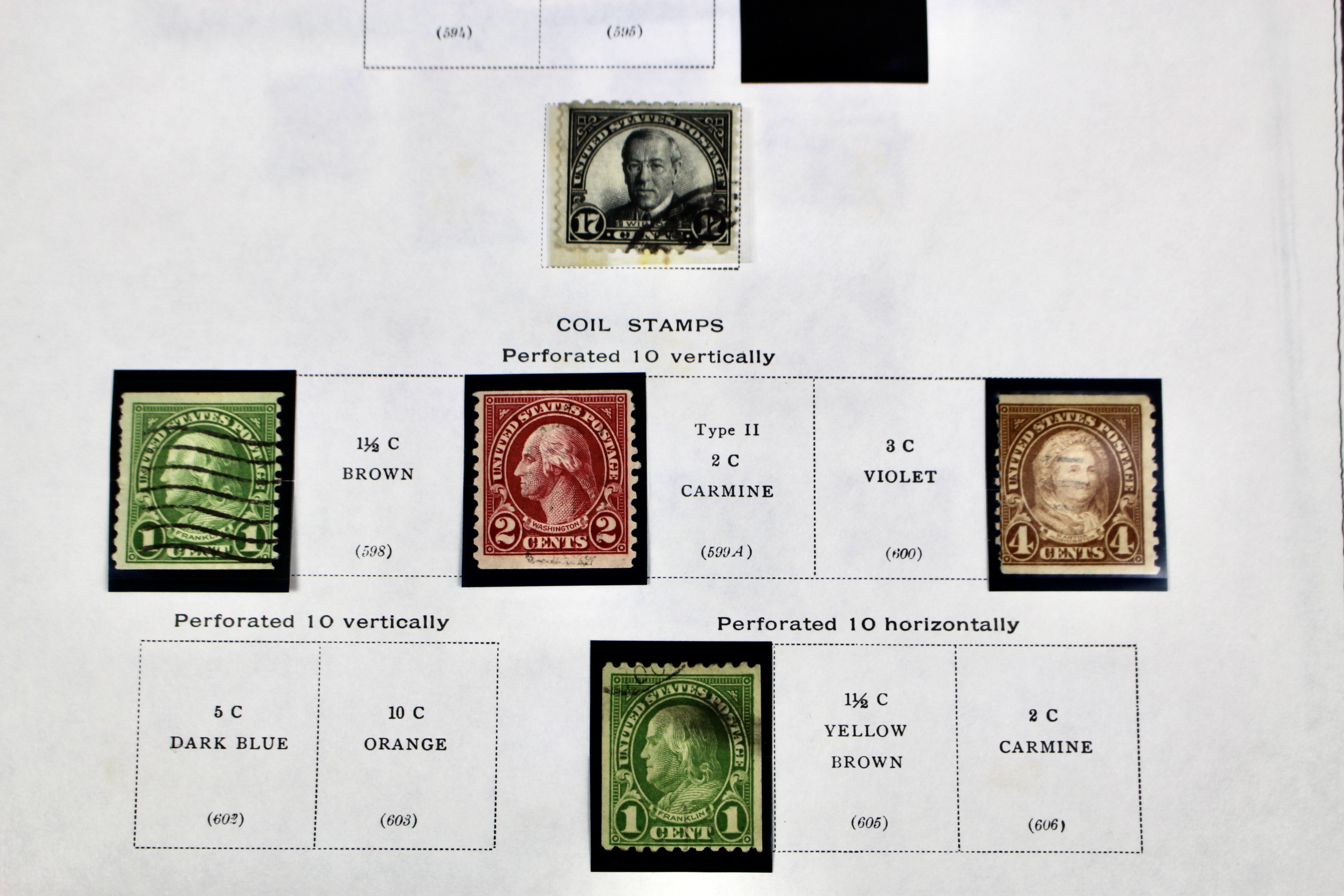 Early U.S. Postage Stamp Collection, 1869 to 1922
