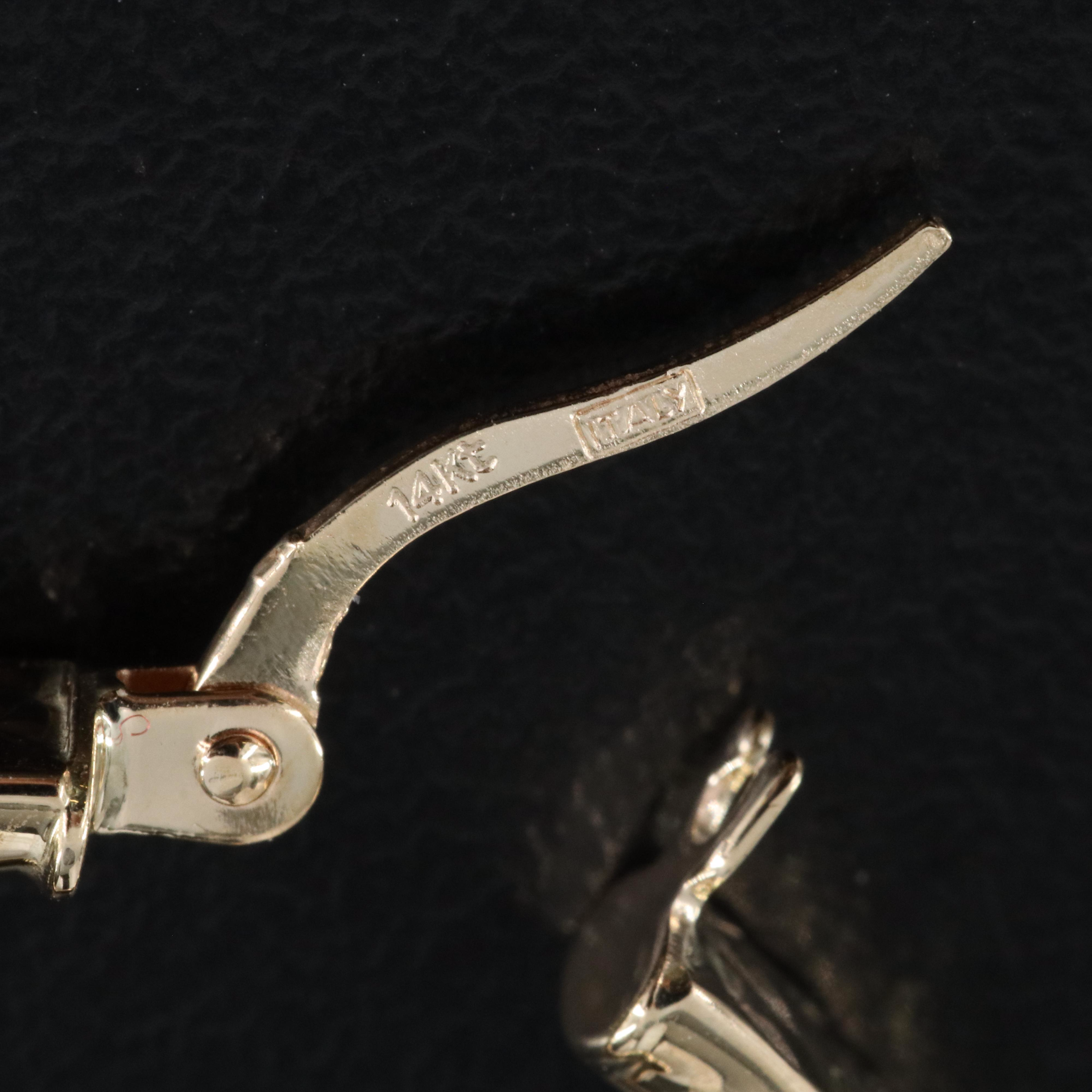 Italian 14K Hoop Earrings