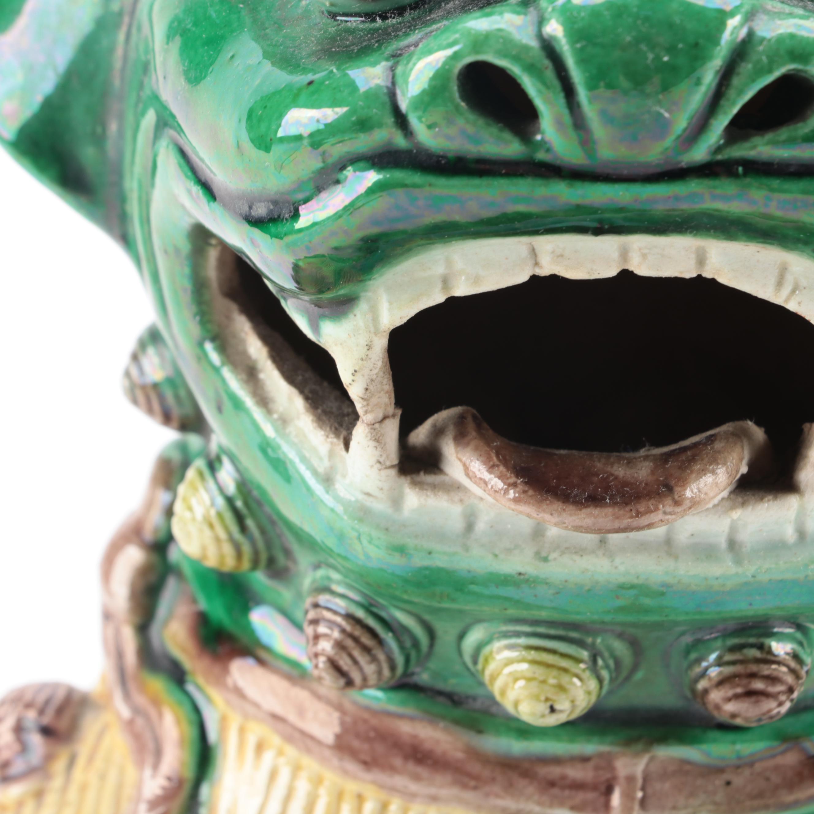 Chinese Guardian Lion Ceramic Figurines