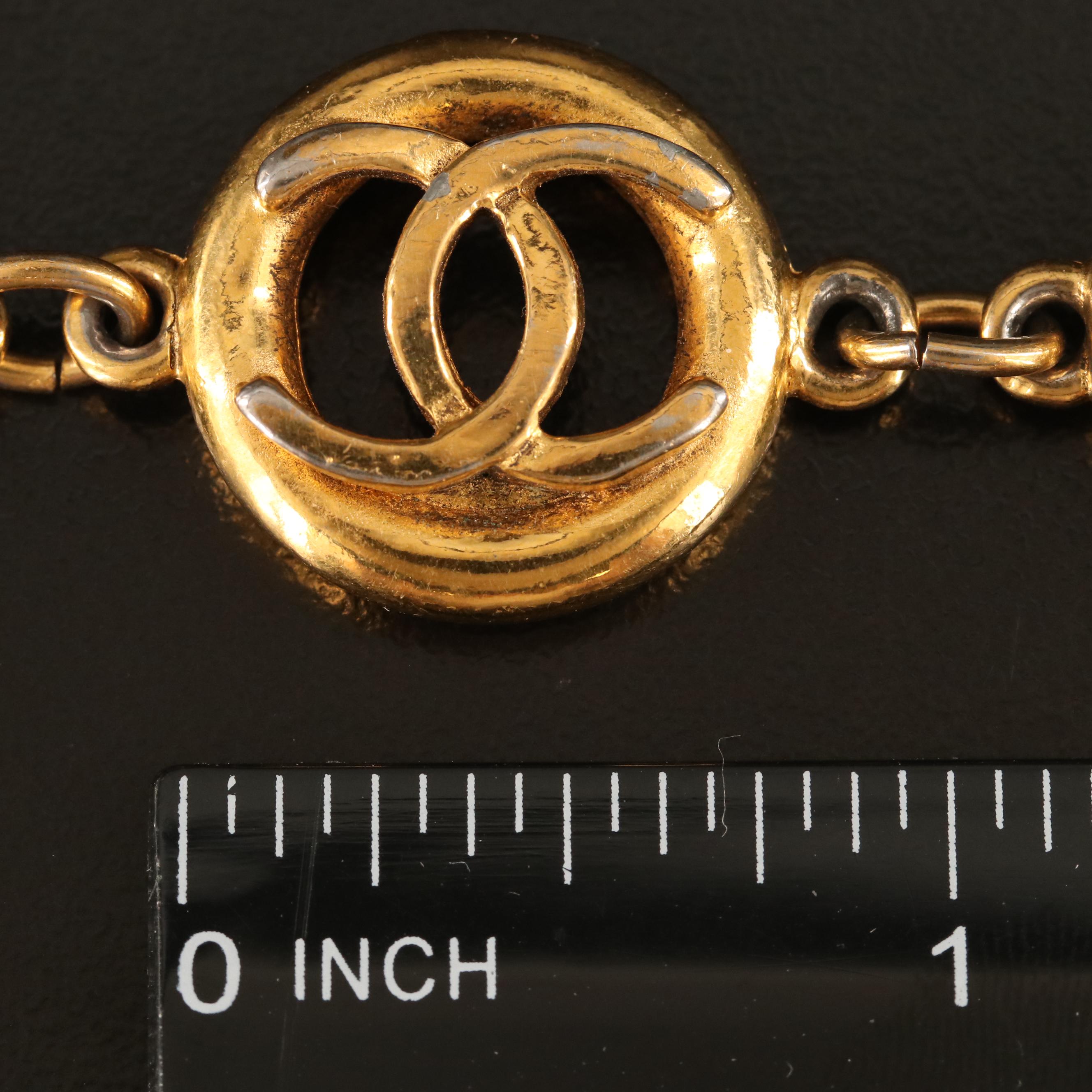 Chanel CC Logo Circle Link Bracelet