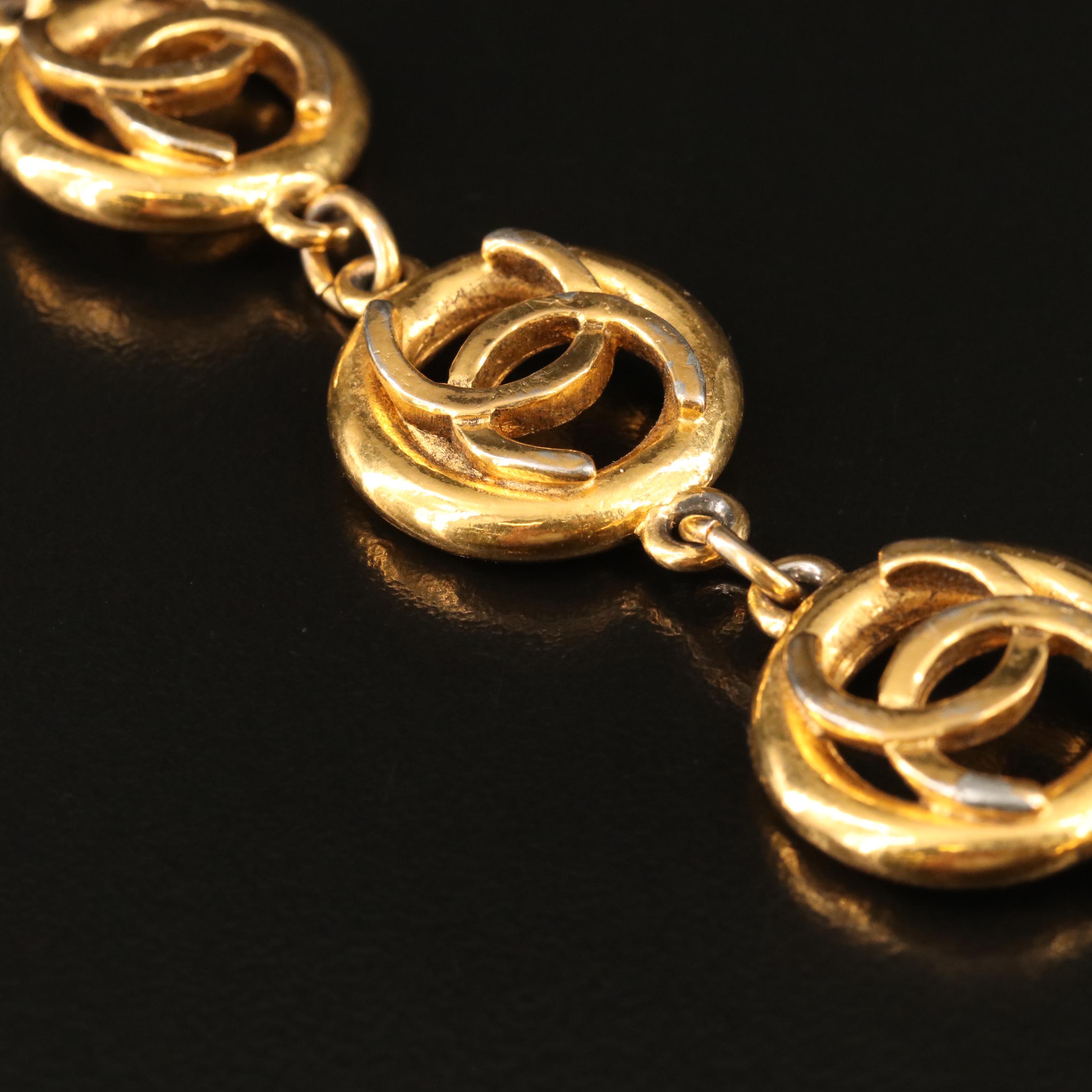 Chanel CC Logo Circle Link Bracelet