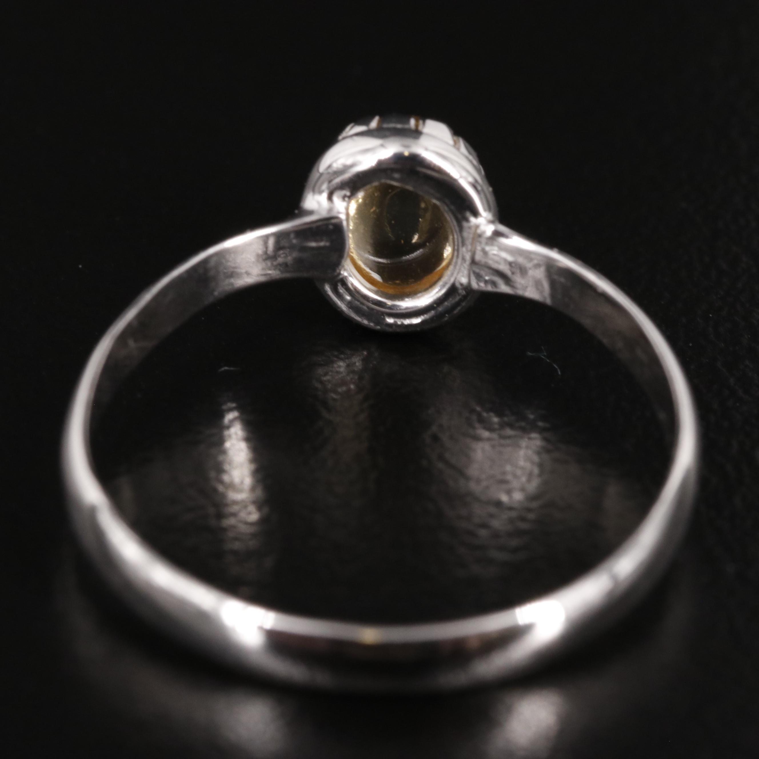Sterling Citrine Ring
