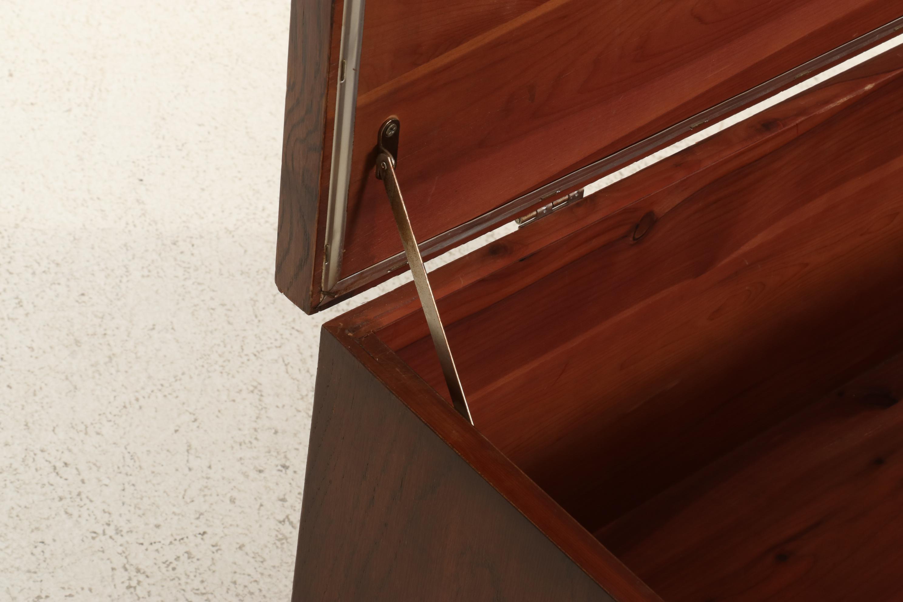 Lane "Aroma-Tite" Oak and Cedar-Lined Blanket Chest on Casters, 1970s