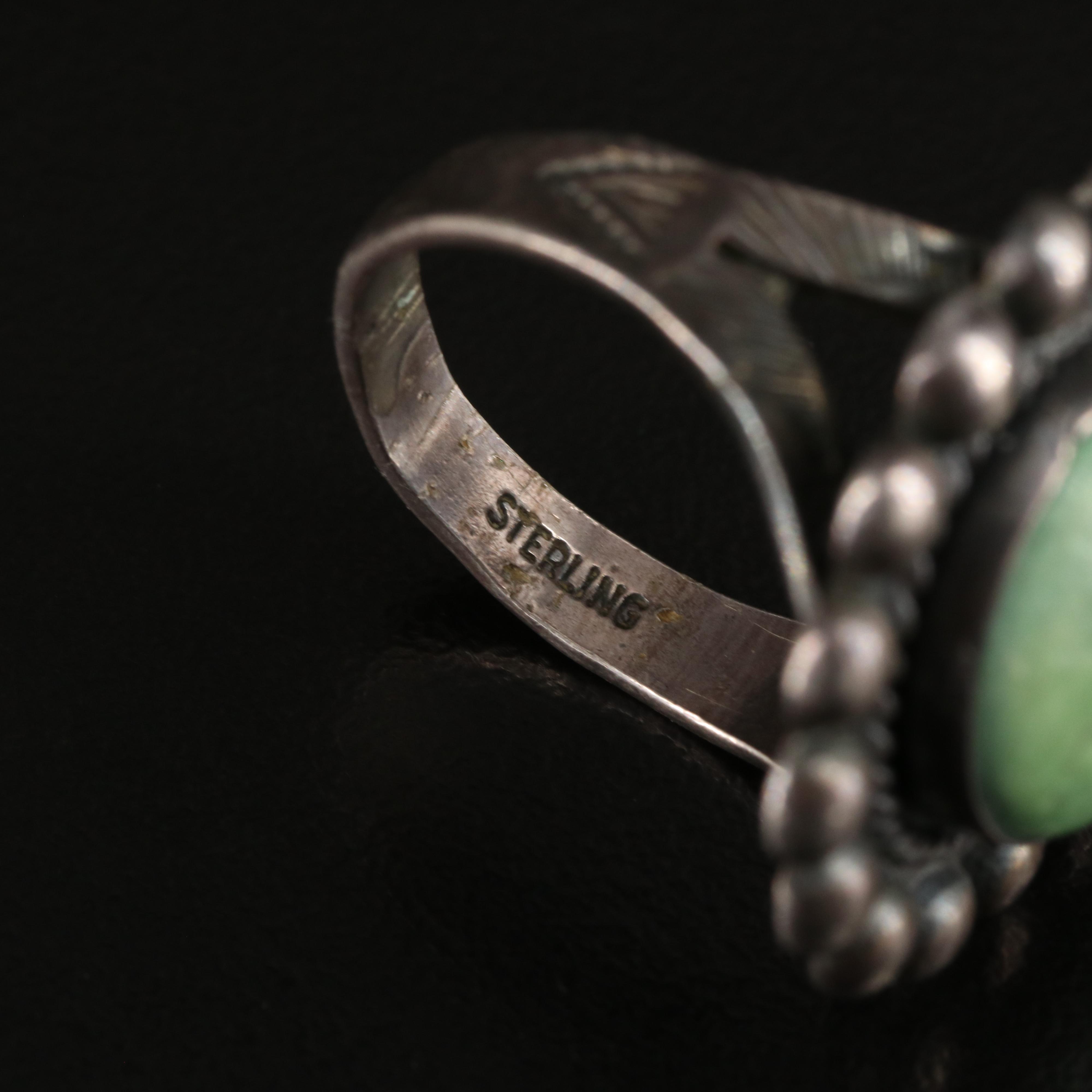 Vintage Southwestern Turquoise and Faux Turquoise Rings and Pendant