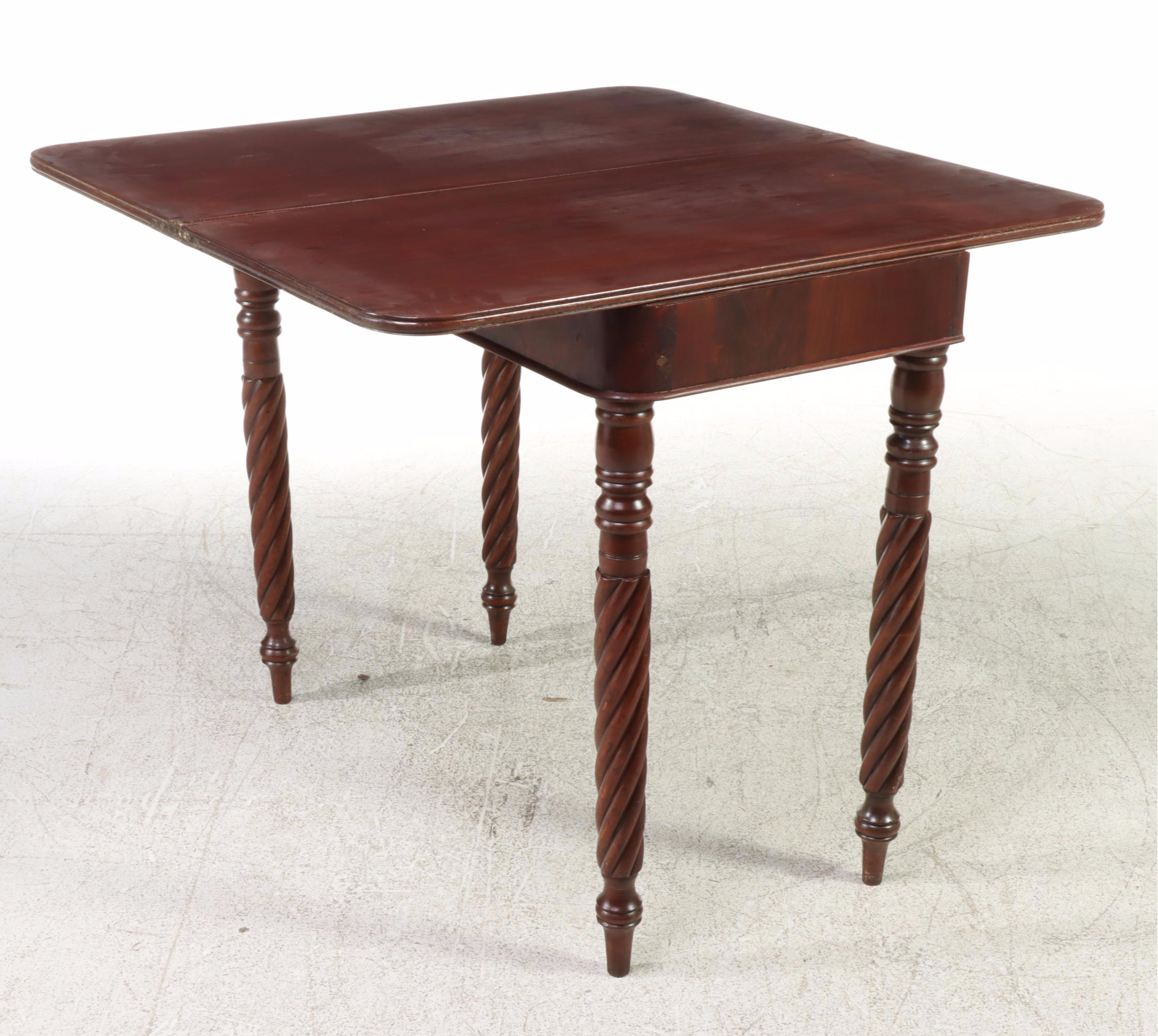 Late Federal Flame Mahogany Games Table, circa 1830