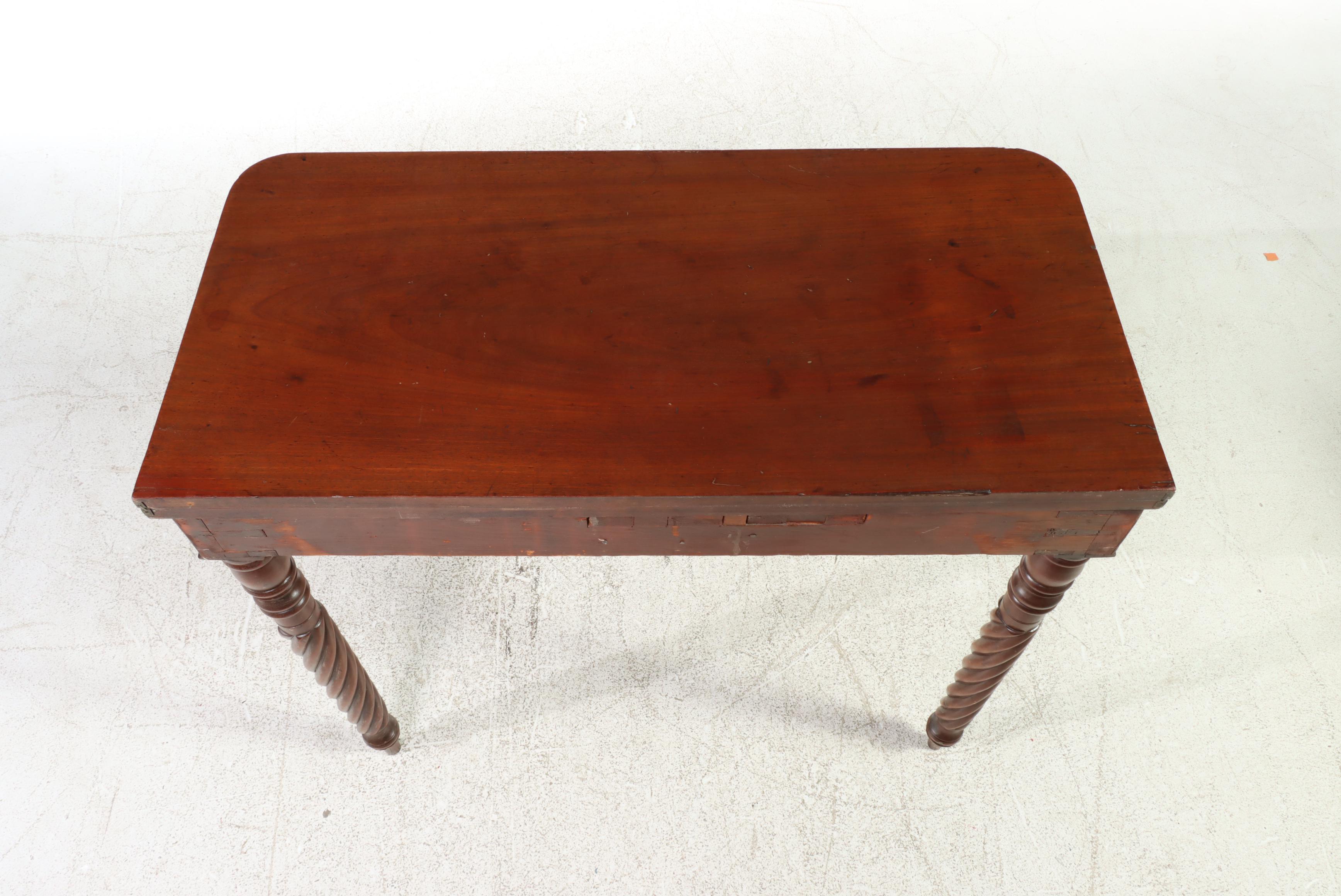 Late Federal Flame Mahogany Games Table, circa 1830