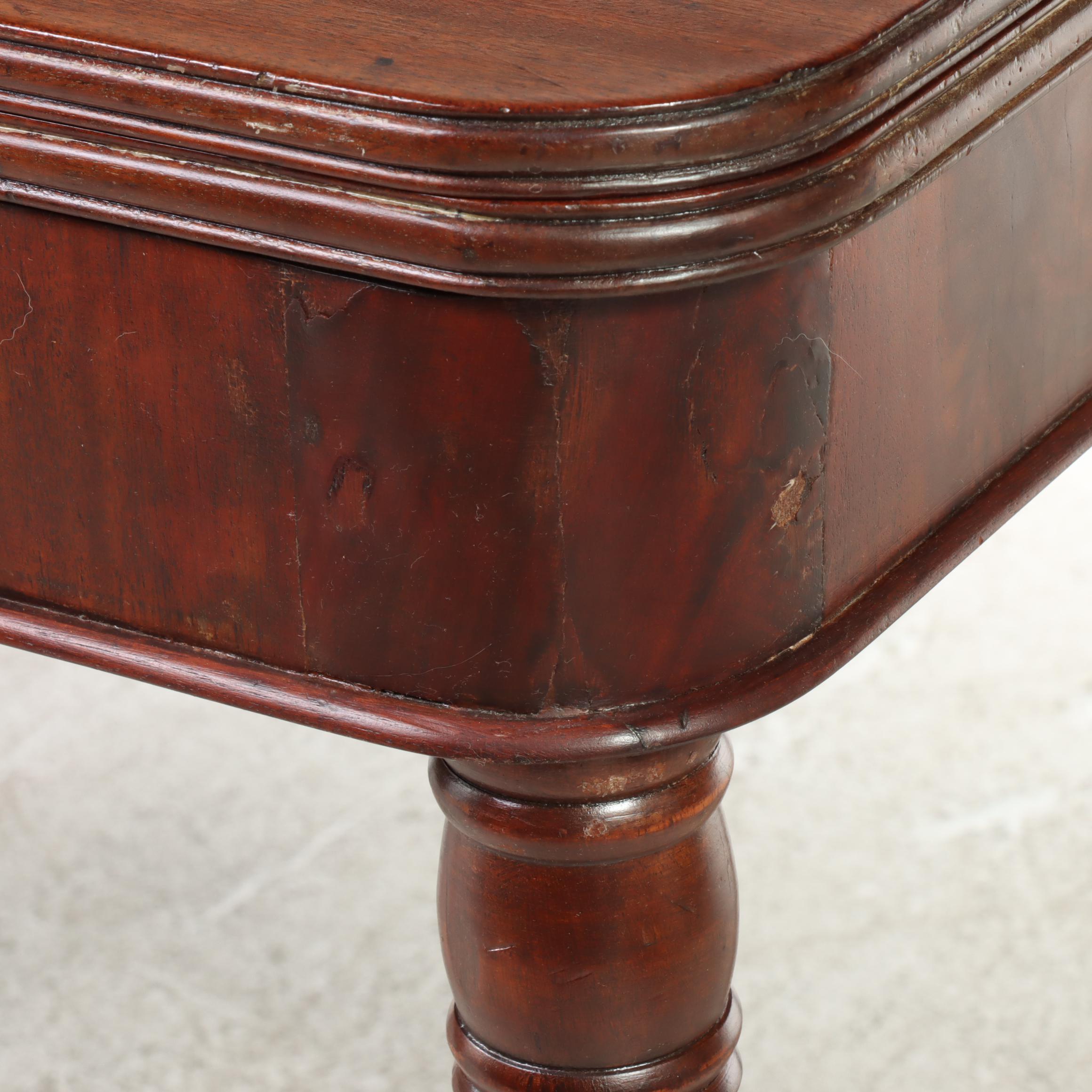 Late Federal Flame Mahogany Games Table, circa 1830