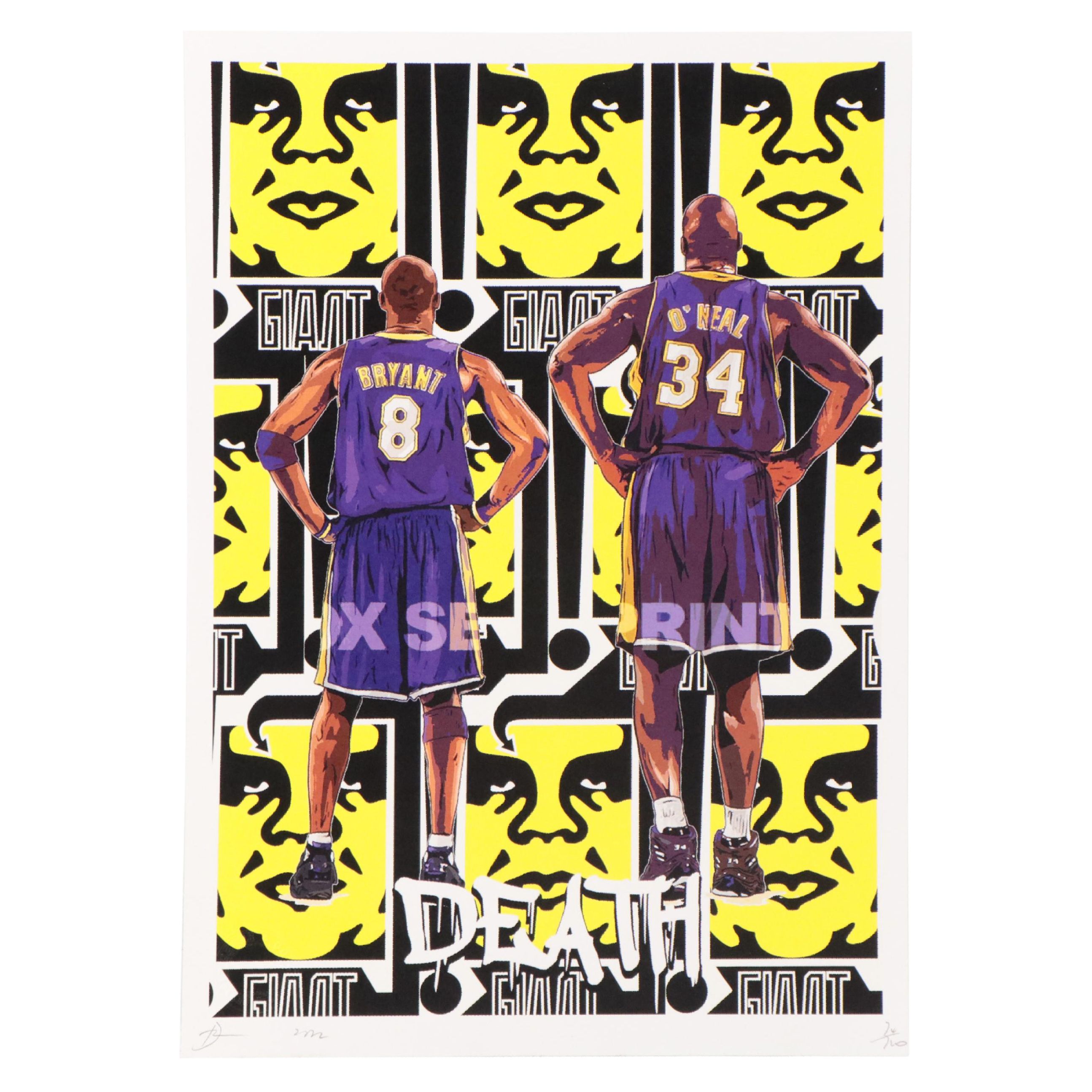 Death NYC Pop Art Graphic Print Obey x Basketball, 2022