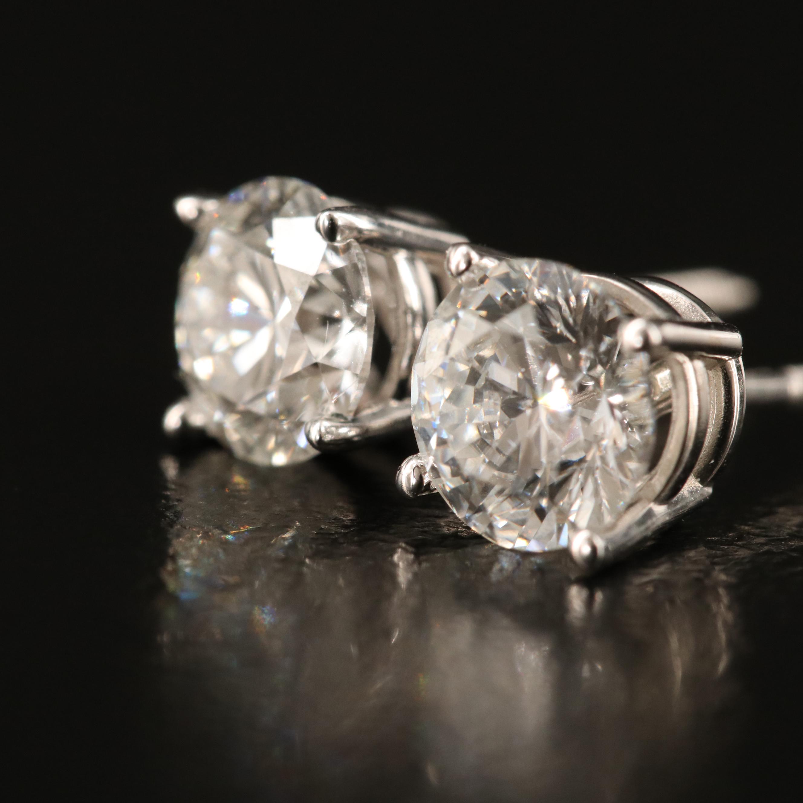 14K 1.52 CTW Lab Grown Diamond Stud Earrings