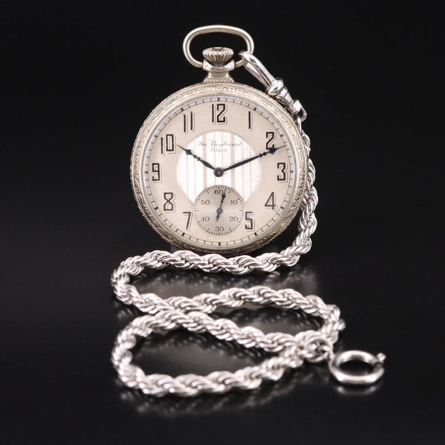 1924 Elgin The Boulevard Pocket Watch