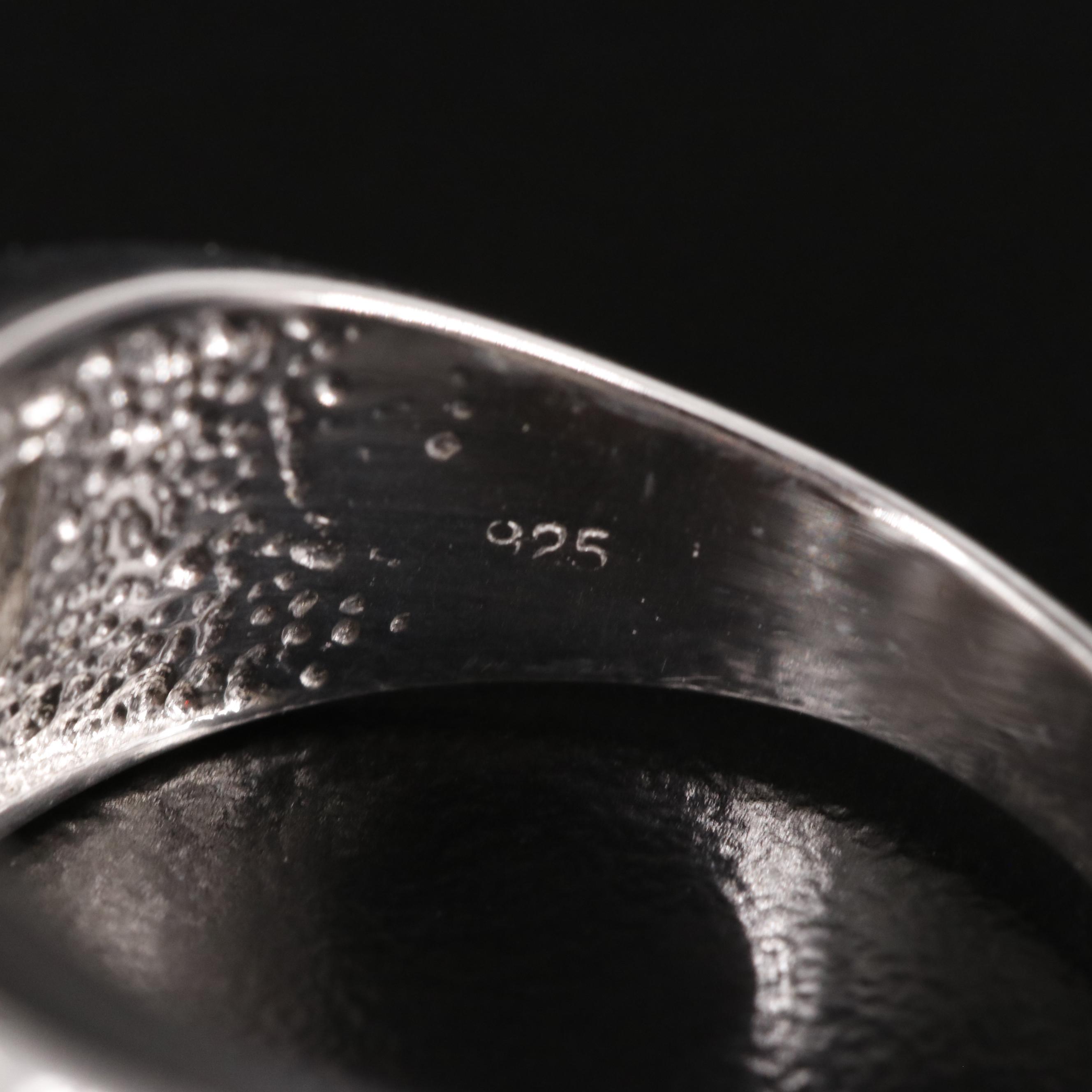 Sterling Garnet X Design Ring