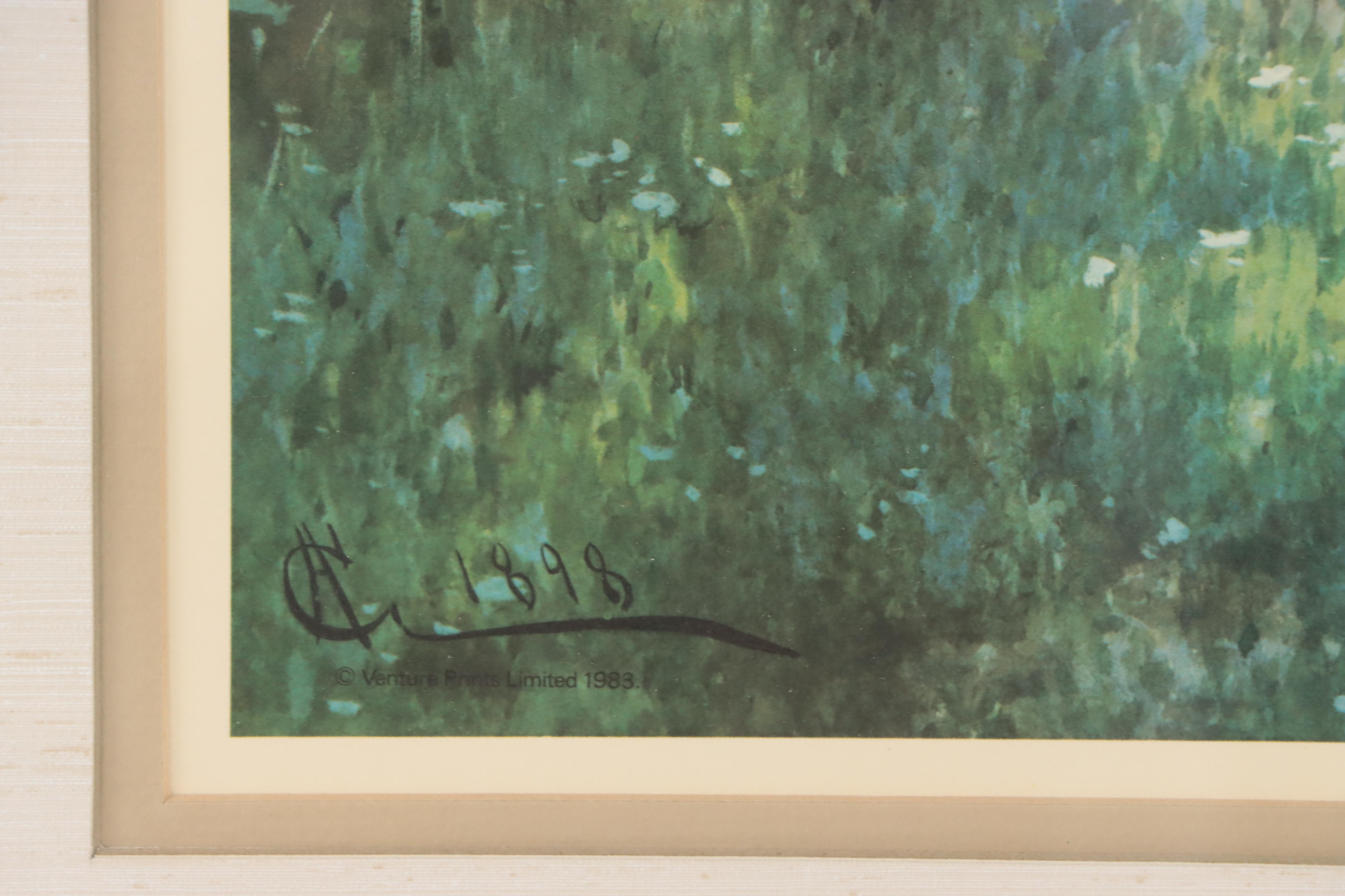 Offset Lithograph After Alfred Augustus Glendening "Spring: Picking Flowers"