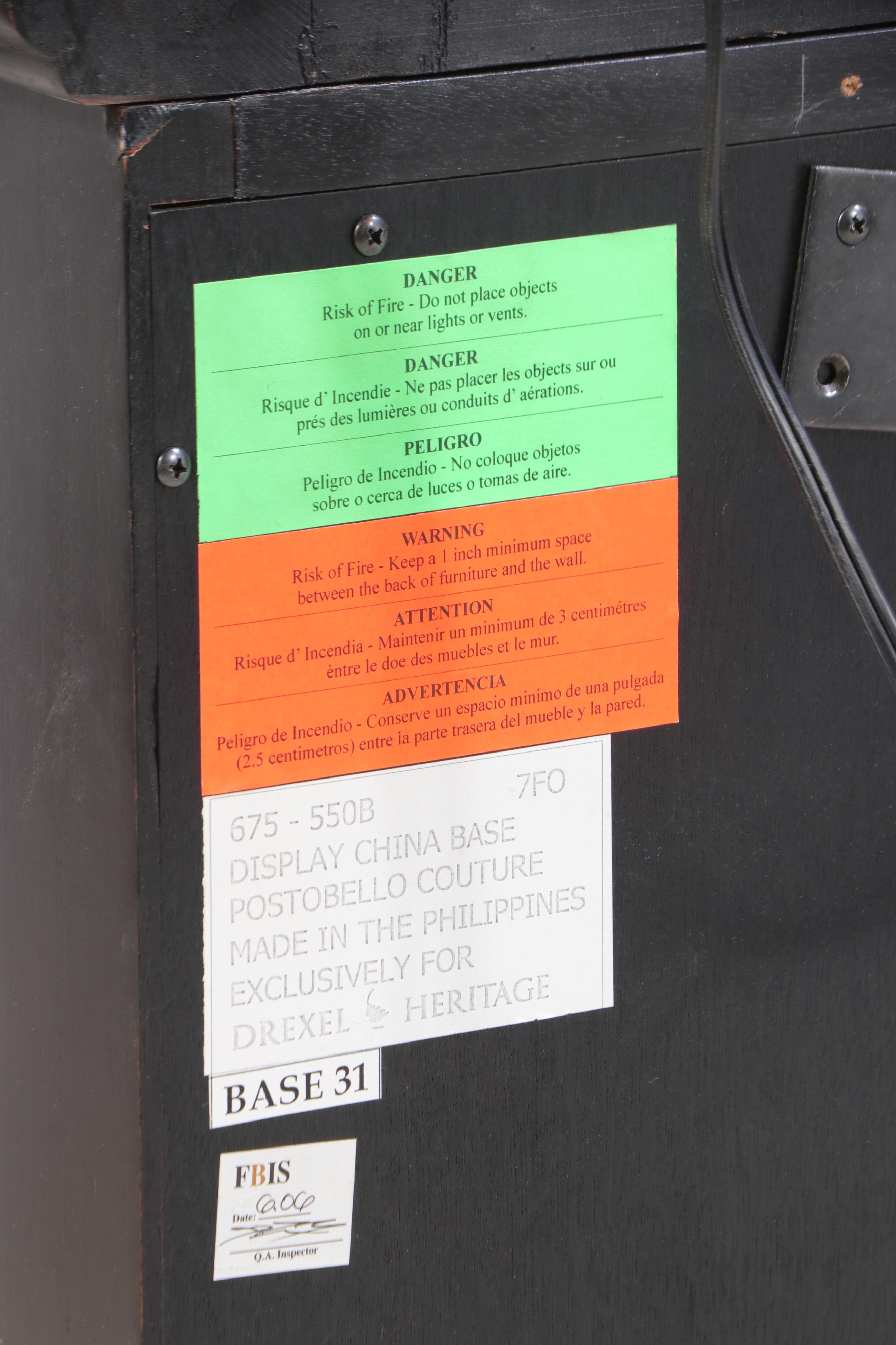 Drexel Heritage "Portobello Couture" Ebonized China Cabinet