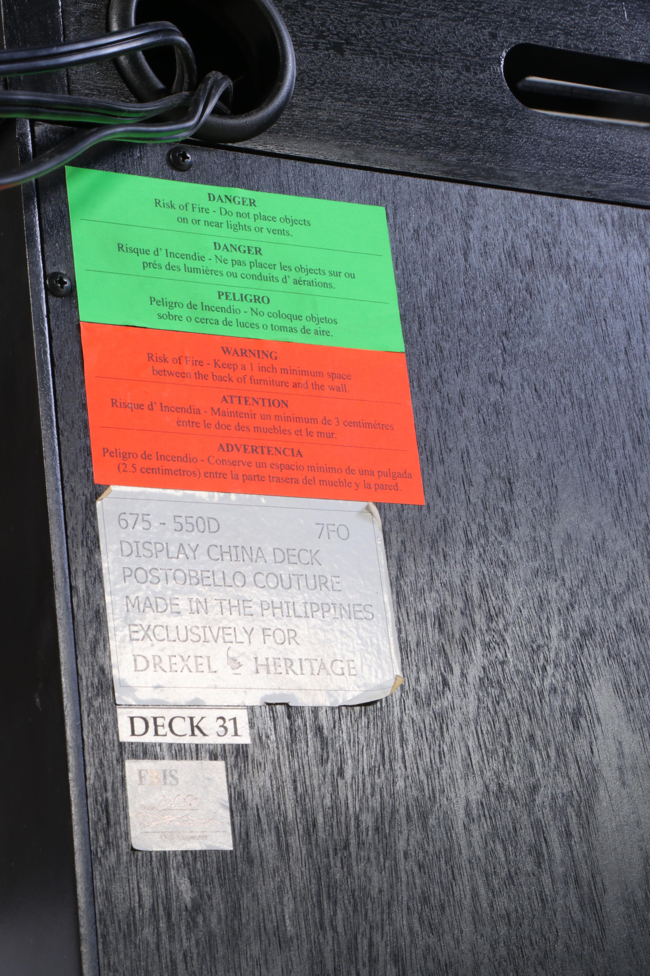 Drexel Heritage "Portobello Couture" Ebonized China Cabinet