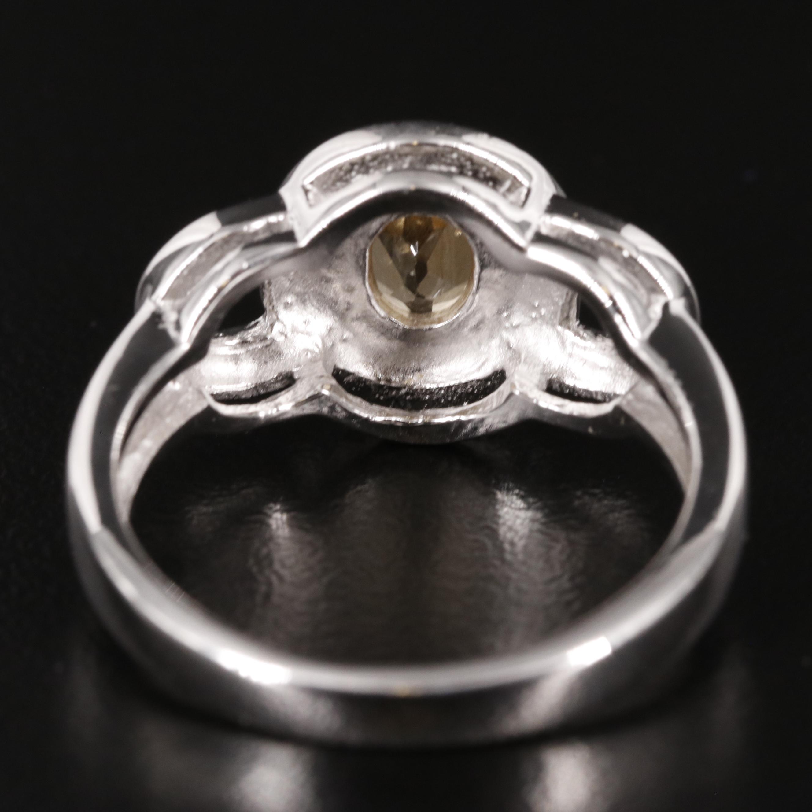 Sterling Citrine Ring