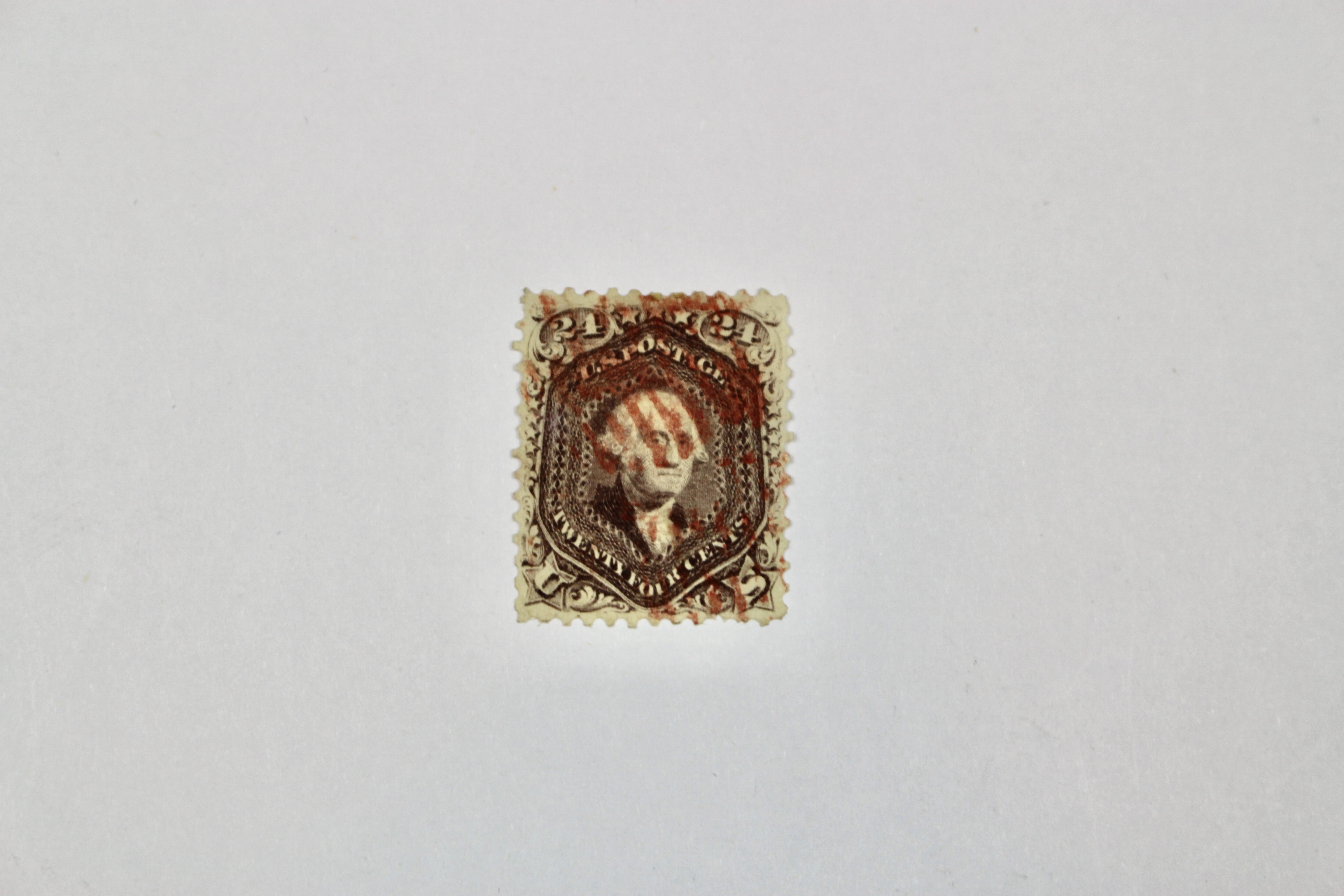 Six Early Used U.S. Postage Stamps