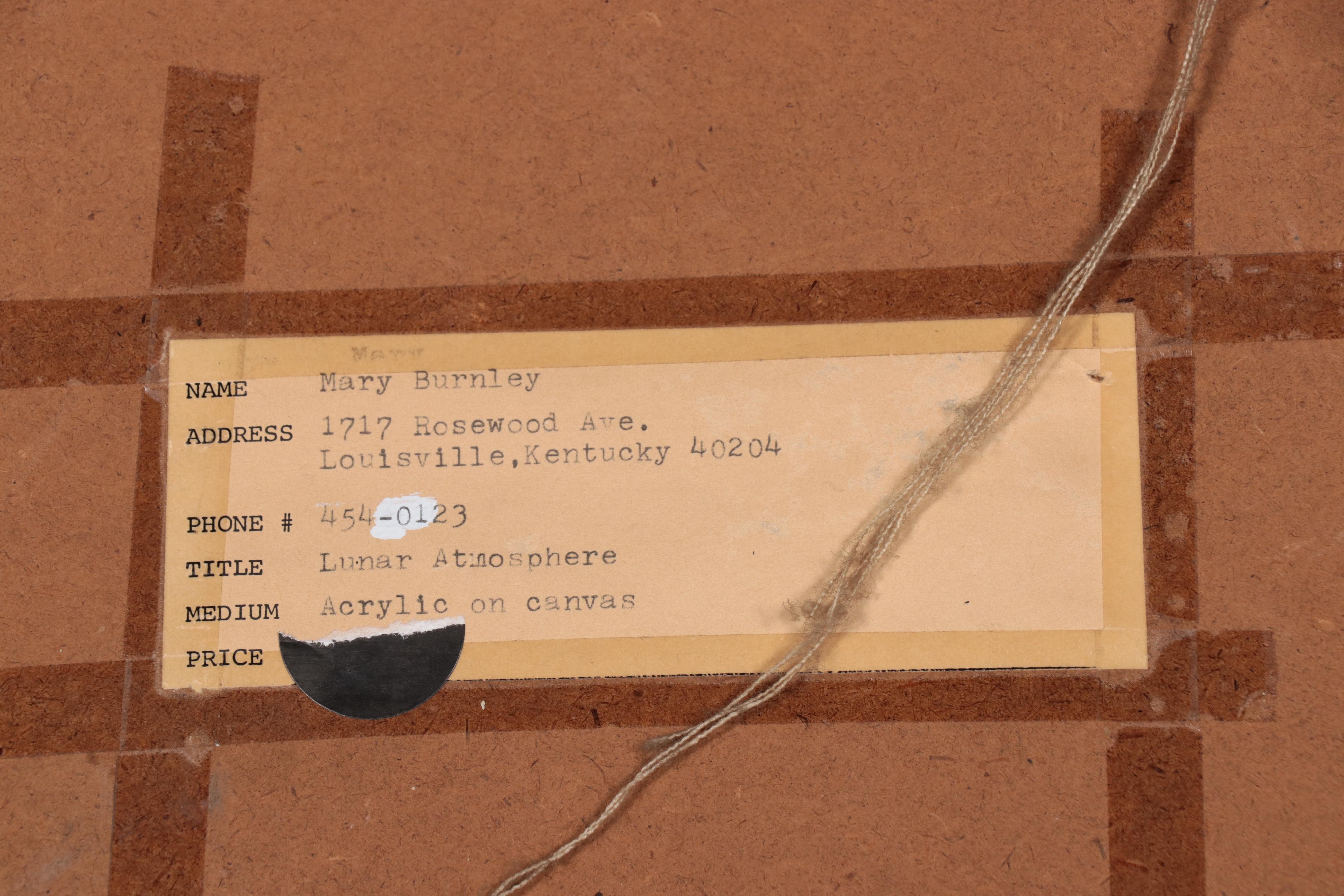 Mary Farnum Burnley Acrylic Painting "Lunar Atmosphere"