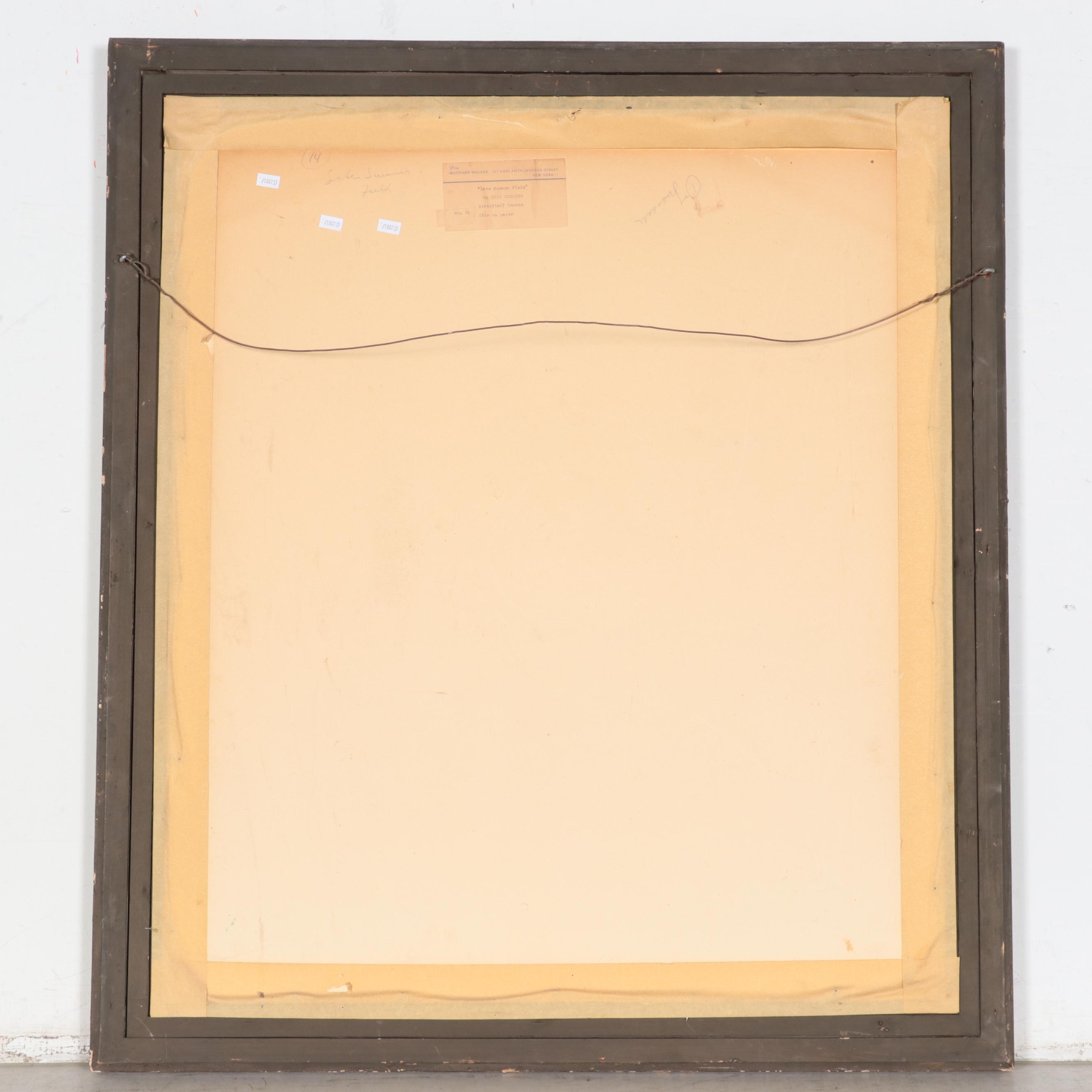 Lily Cushing Oil Painting "Late Summer Field," 1964