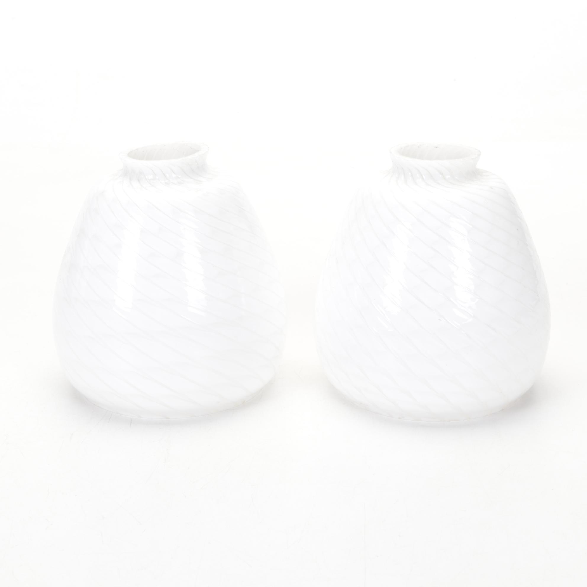 Detroit Glass Company Dish with Other Art Glass Vases and Ewer