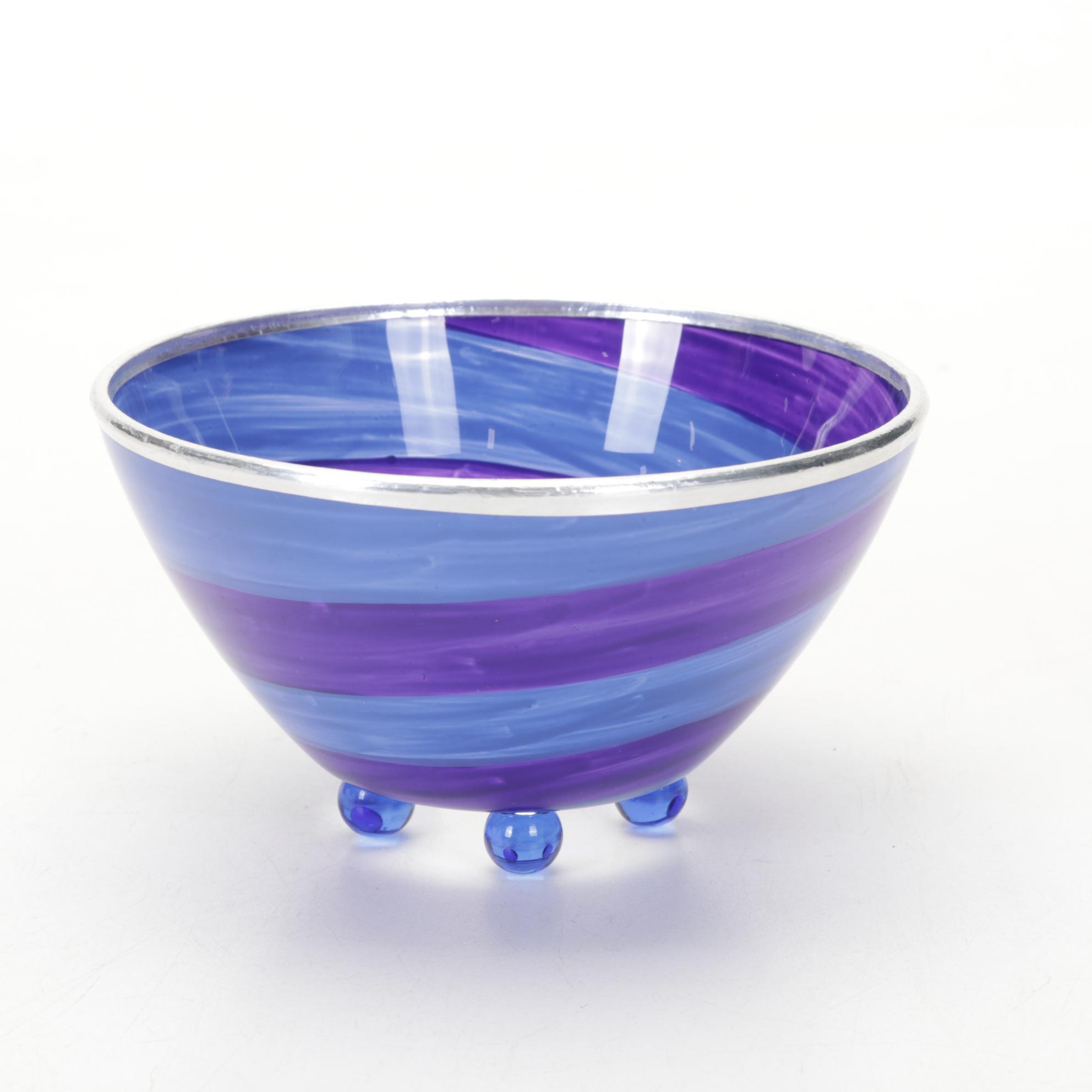 Detroit Glass Company Dish with Other Art Glass Vases and Ewer