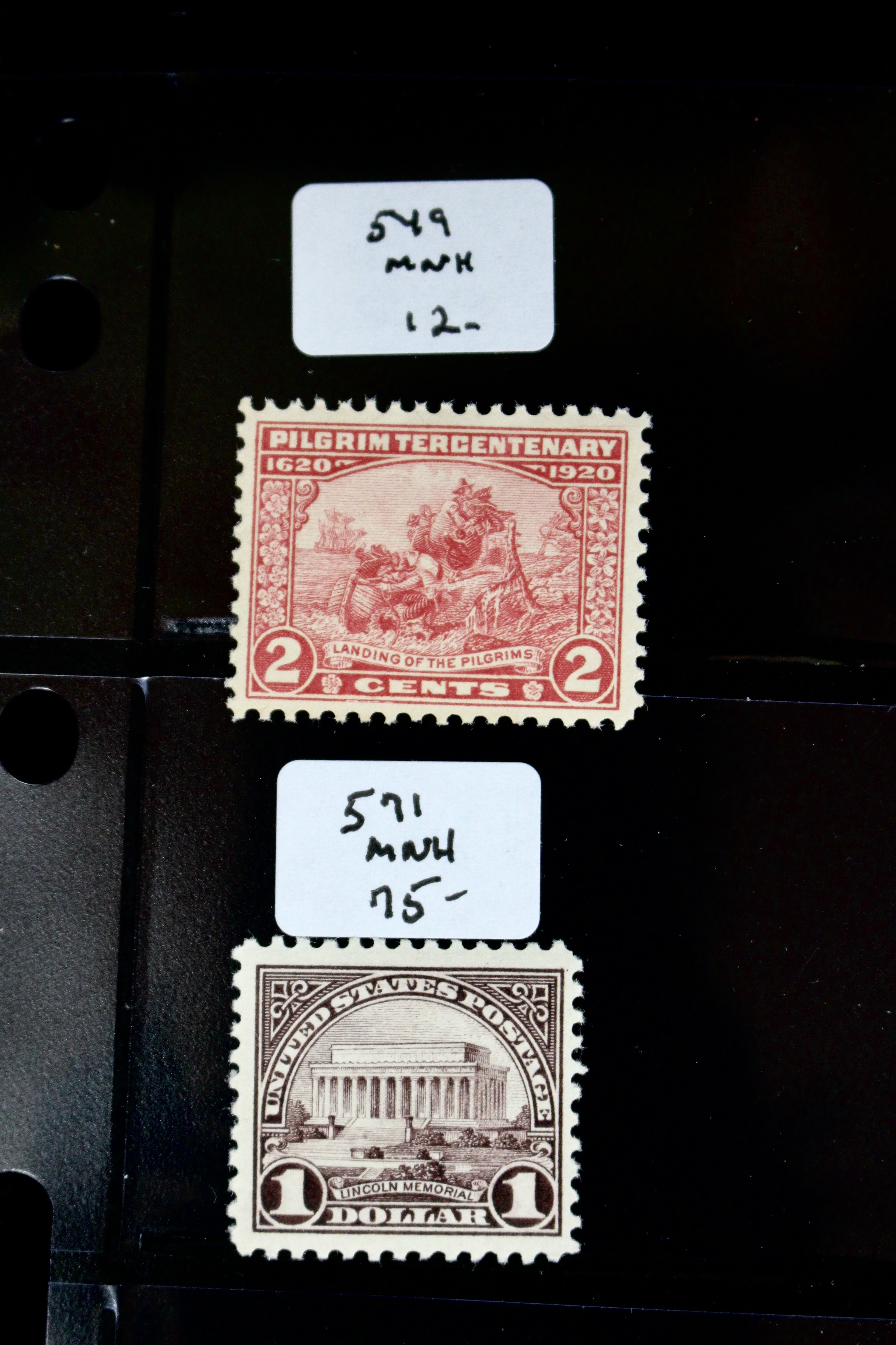 Twenty-Eight Mint Never Hinged U.S. Postage Stamps