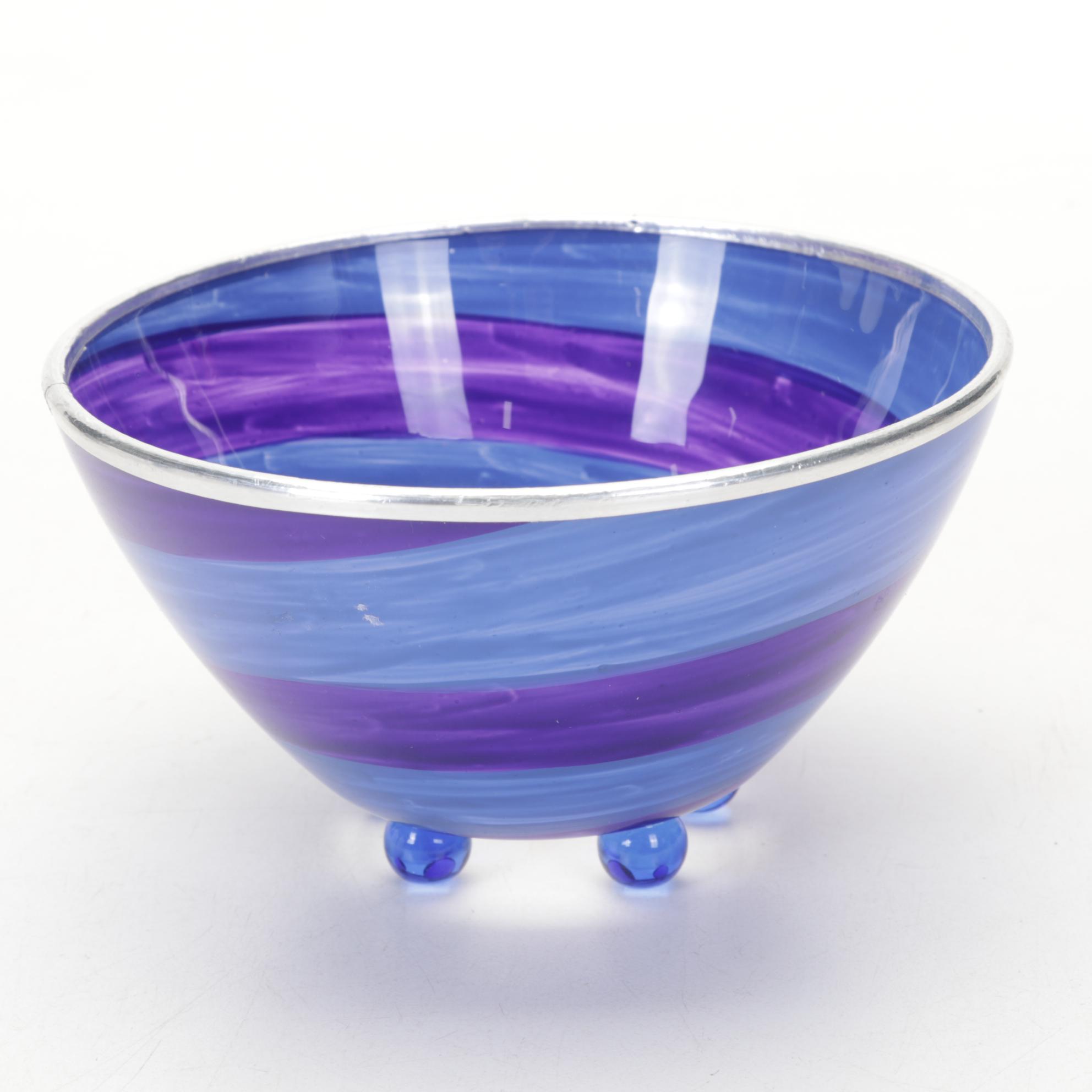 Detroit Glass Company Dish with Other Art Glass Vases and Ewer