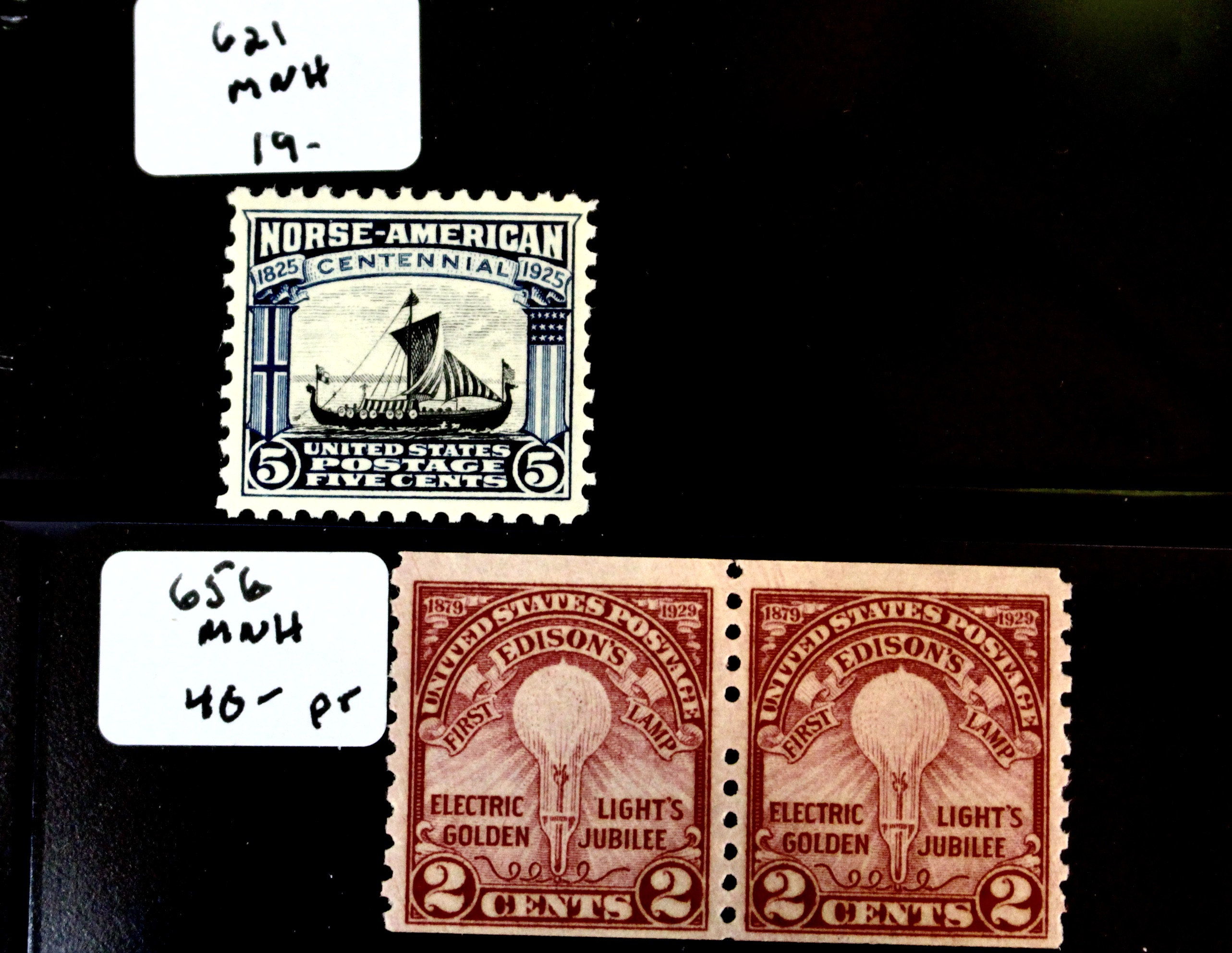 Twenty-Eight Mint Never Hinged U.S. Postage Stamps