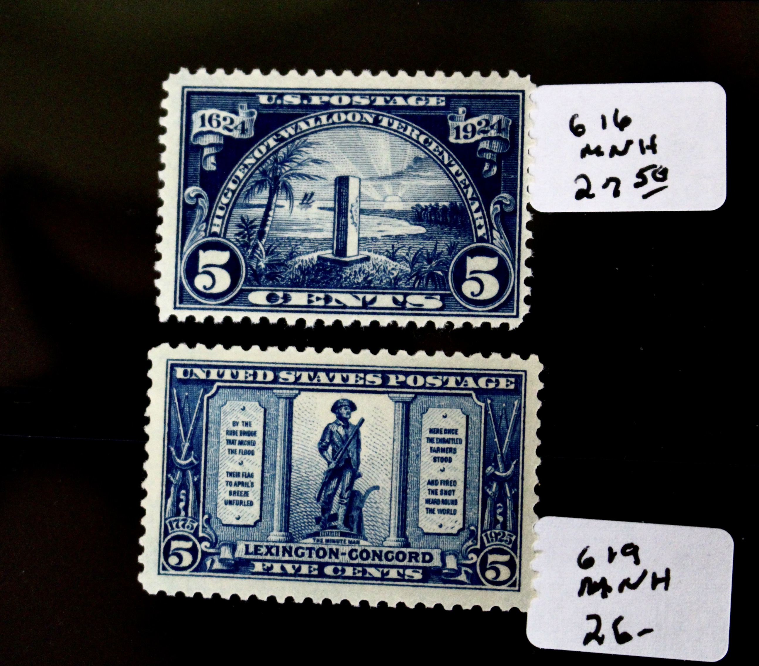 Twenty-Eight Mint Never Hinged U.S. Postage Stamps