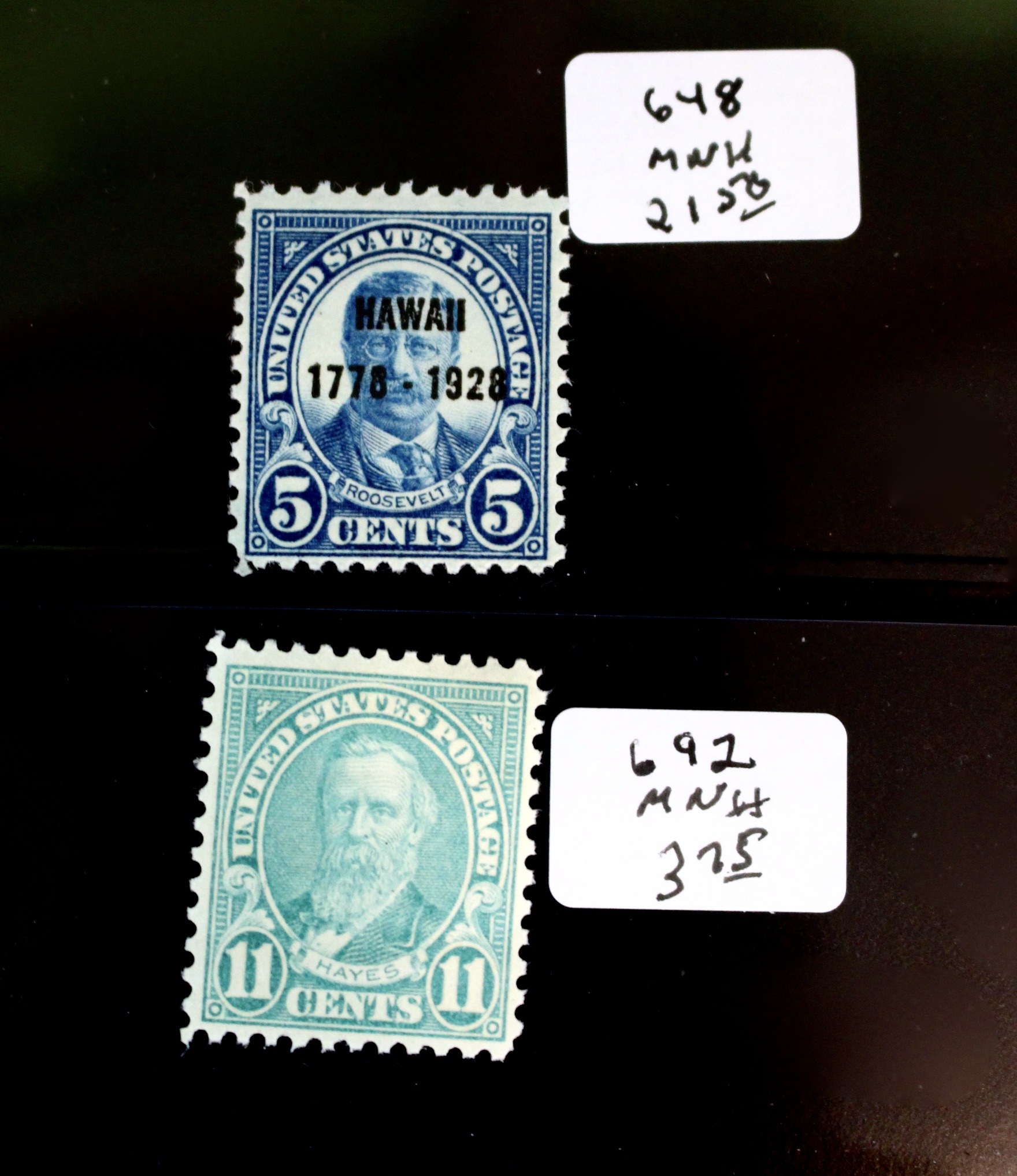 Twenty-Eight Mint Never Hinged U.S. Postage Stamps