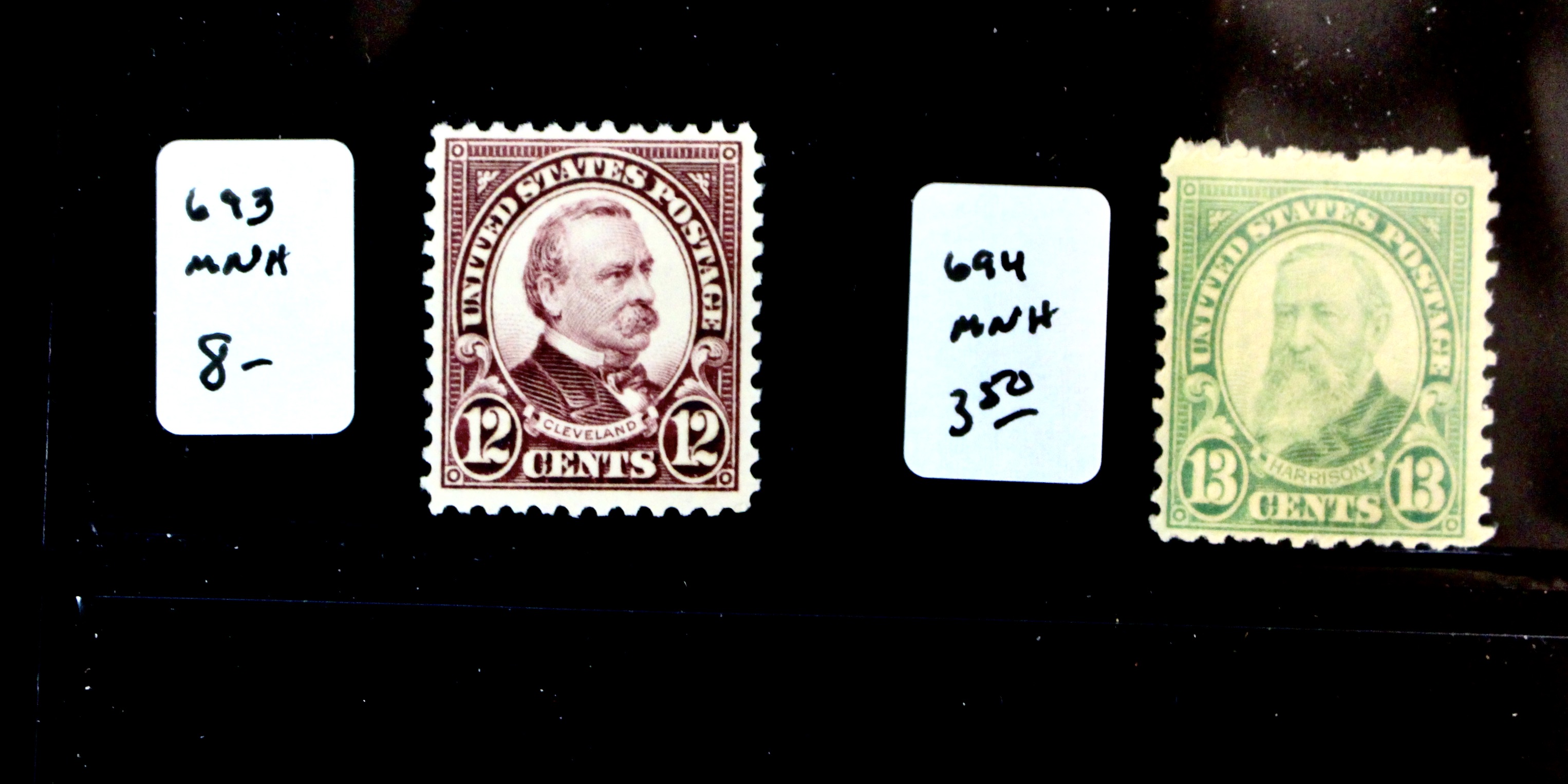 Twenty-Eight Mint Never Hinged U.S. Postage Stamps