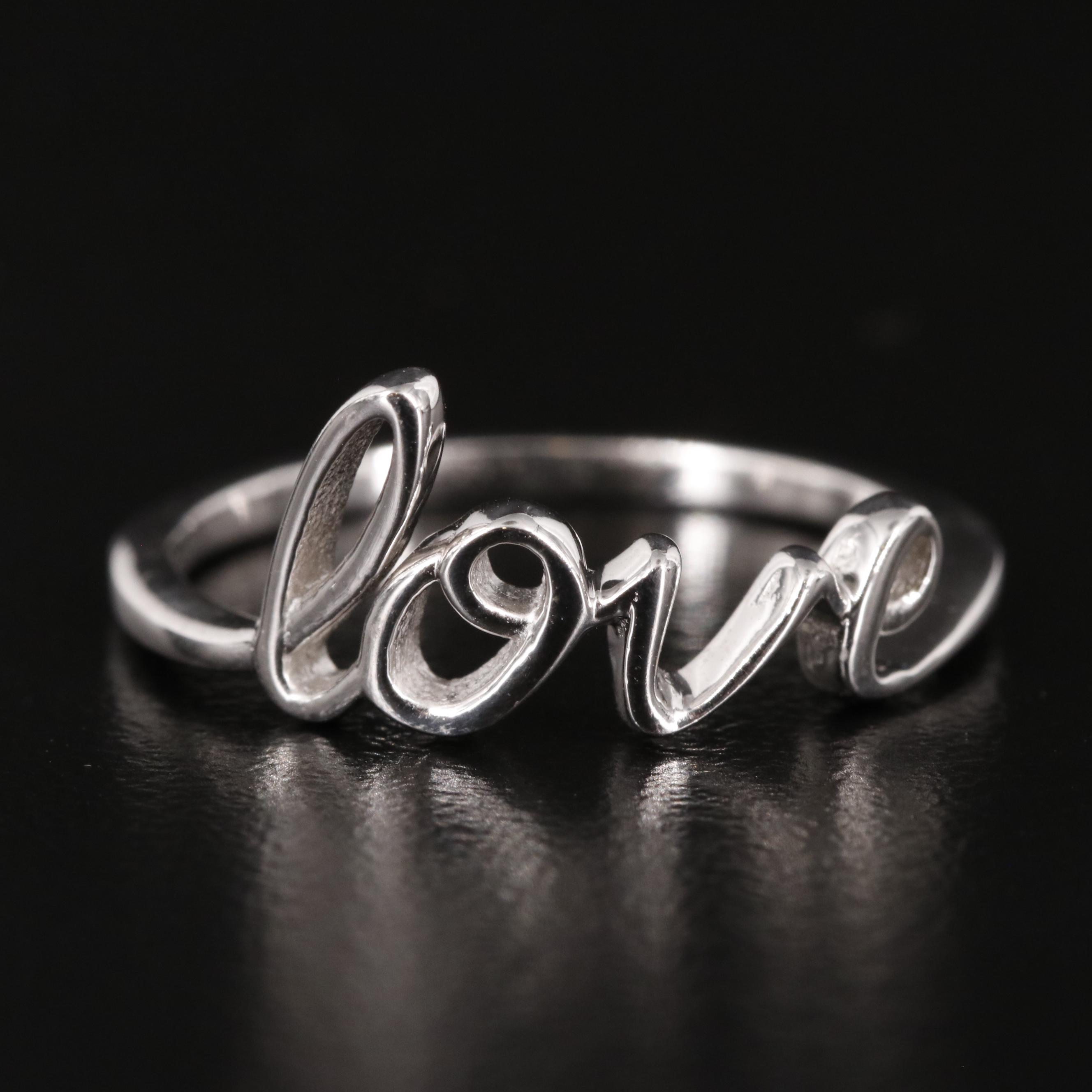 Sterling "Love" Ring