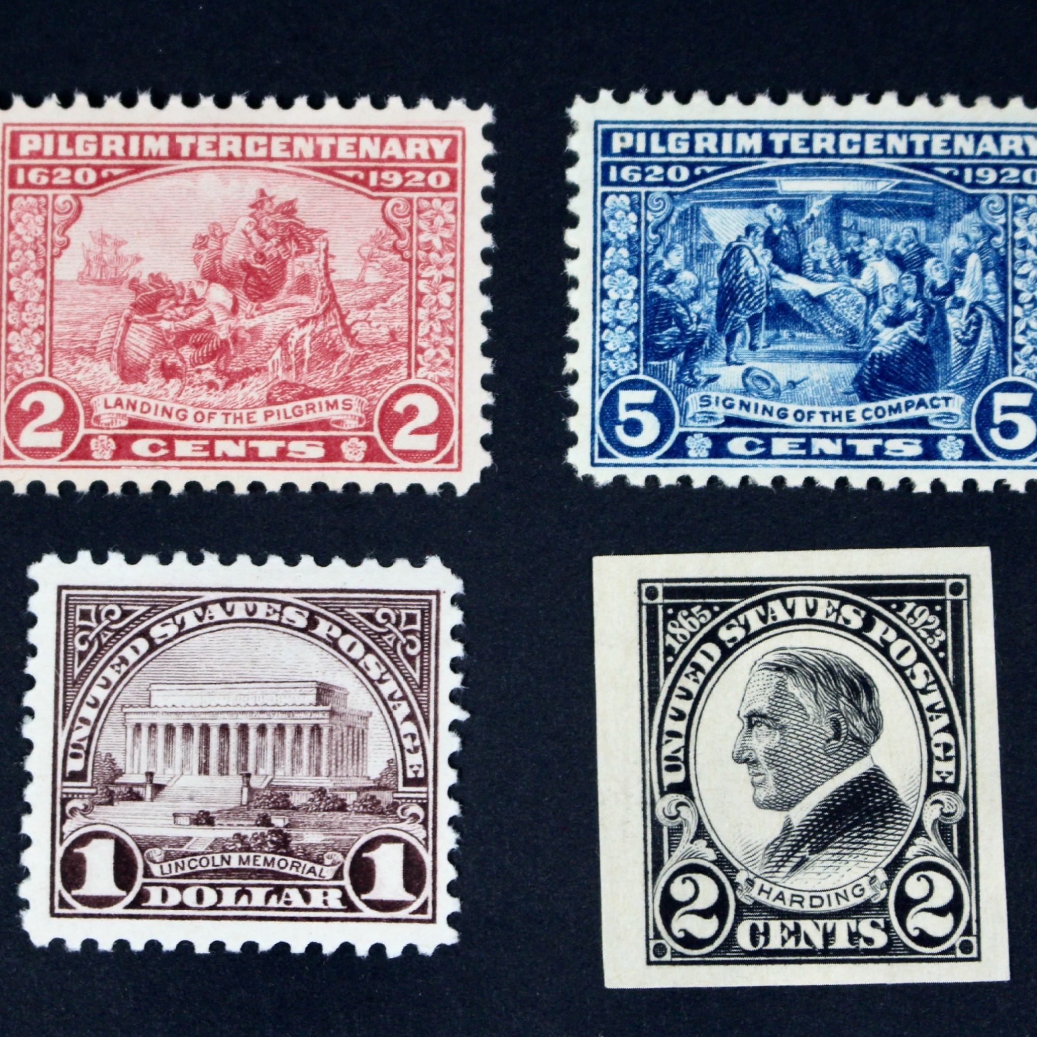 Twenty-Eight Mint Never Hinged U.S. Postage Stamps