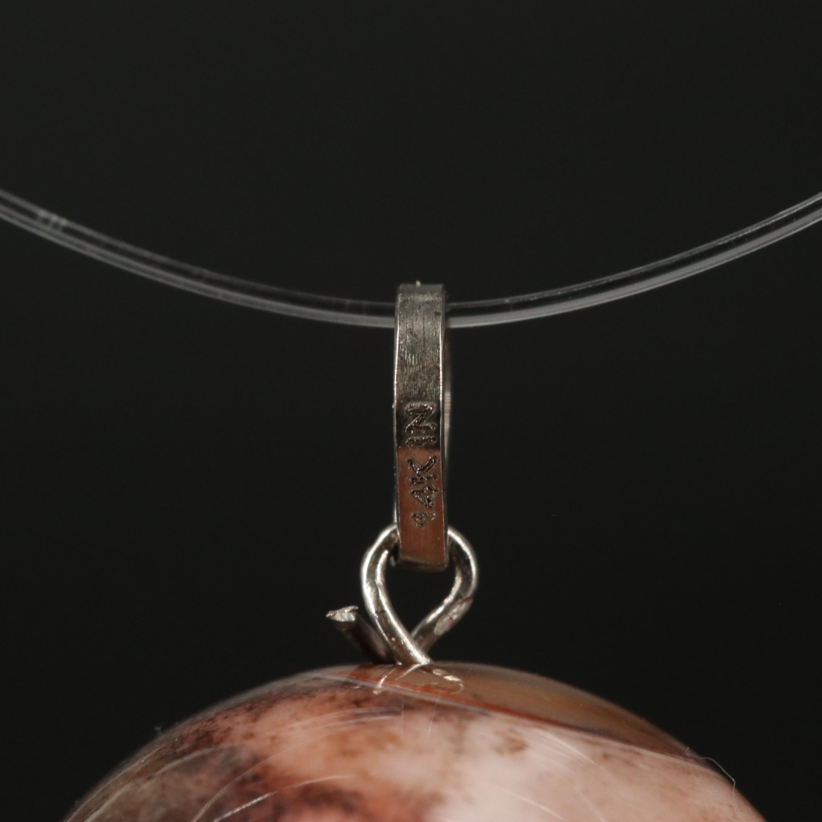 14K Jasper Pendant