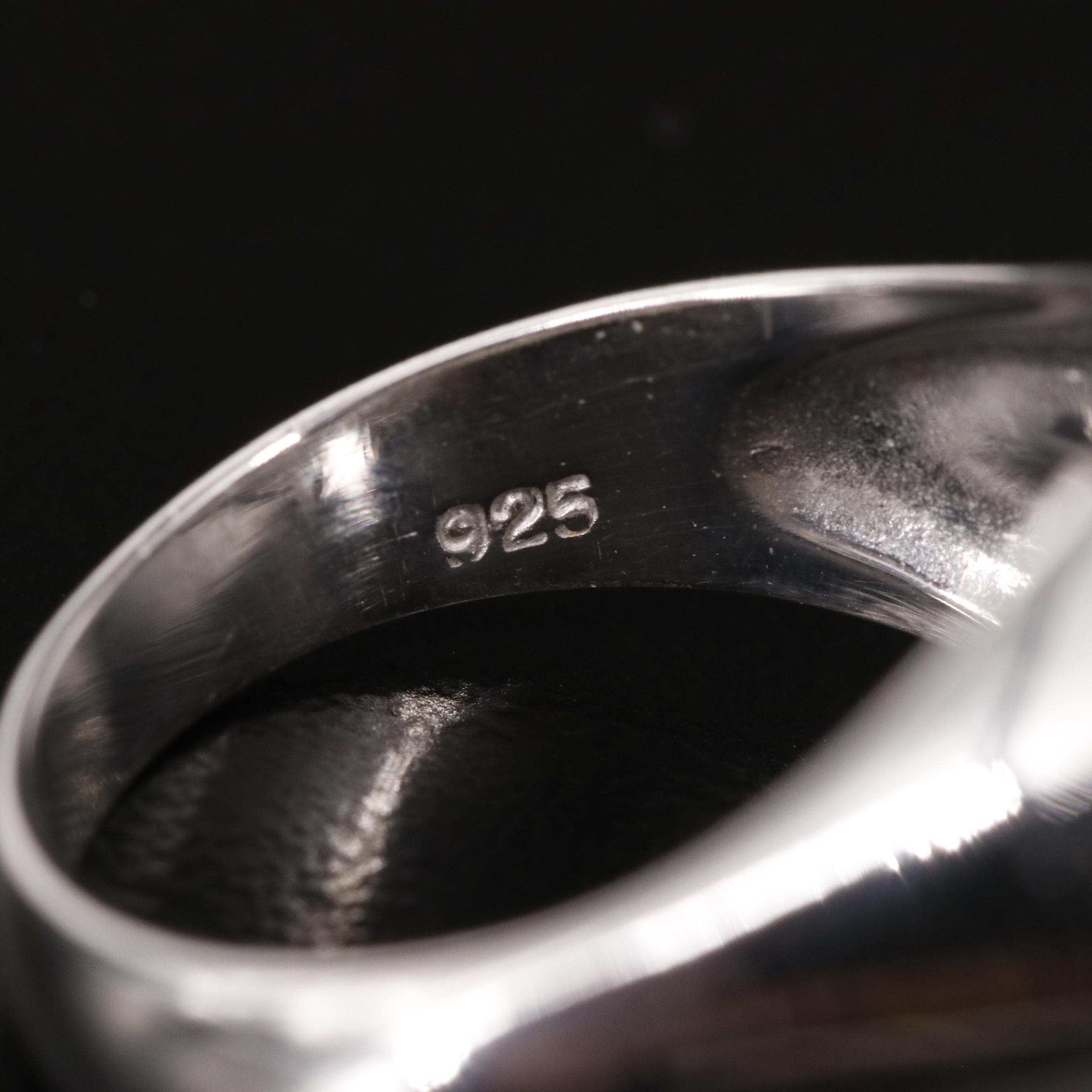 Sterling Sapphire Flower Ring