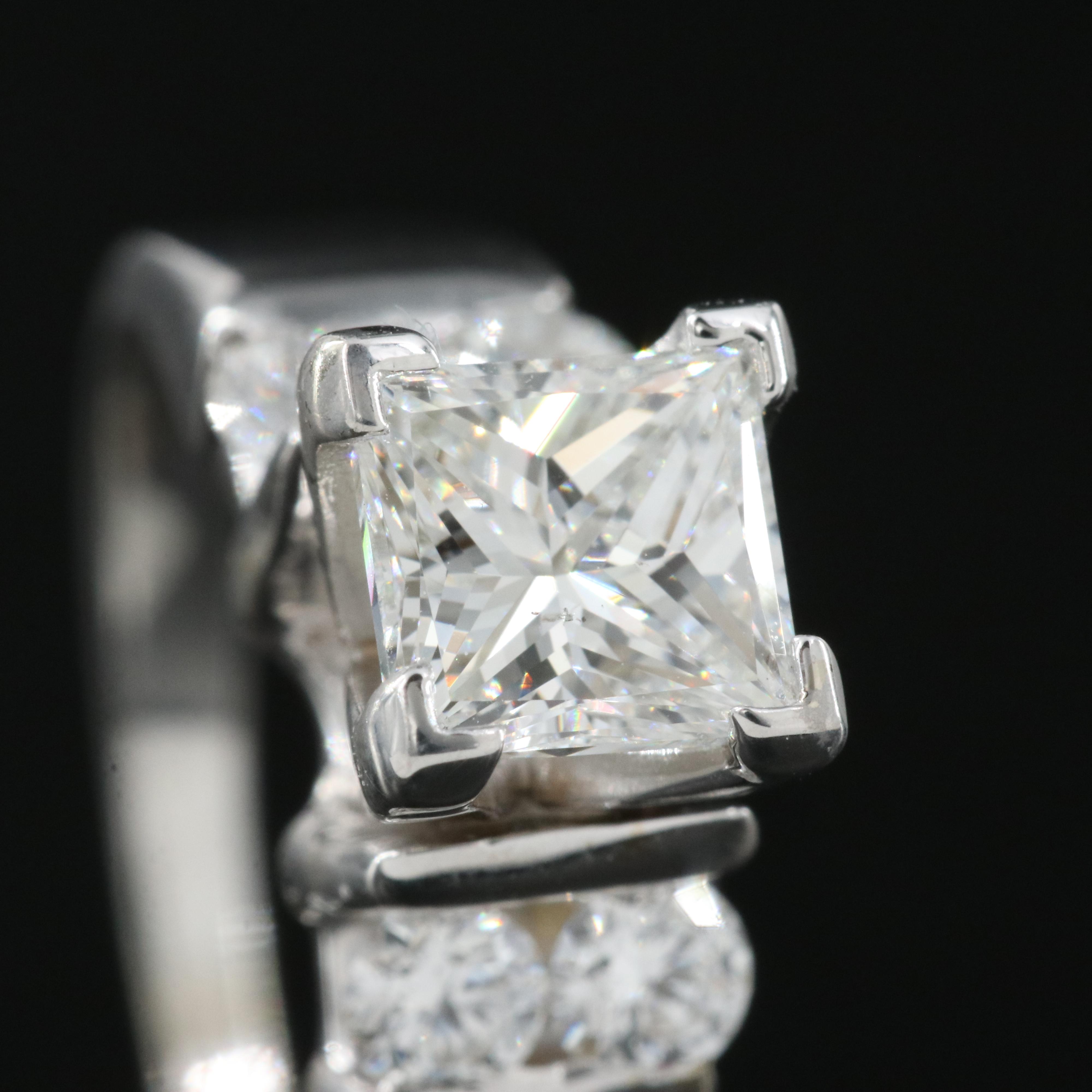 18K 1.40 CTW Diamond Ring with GIA Online Report