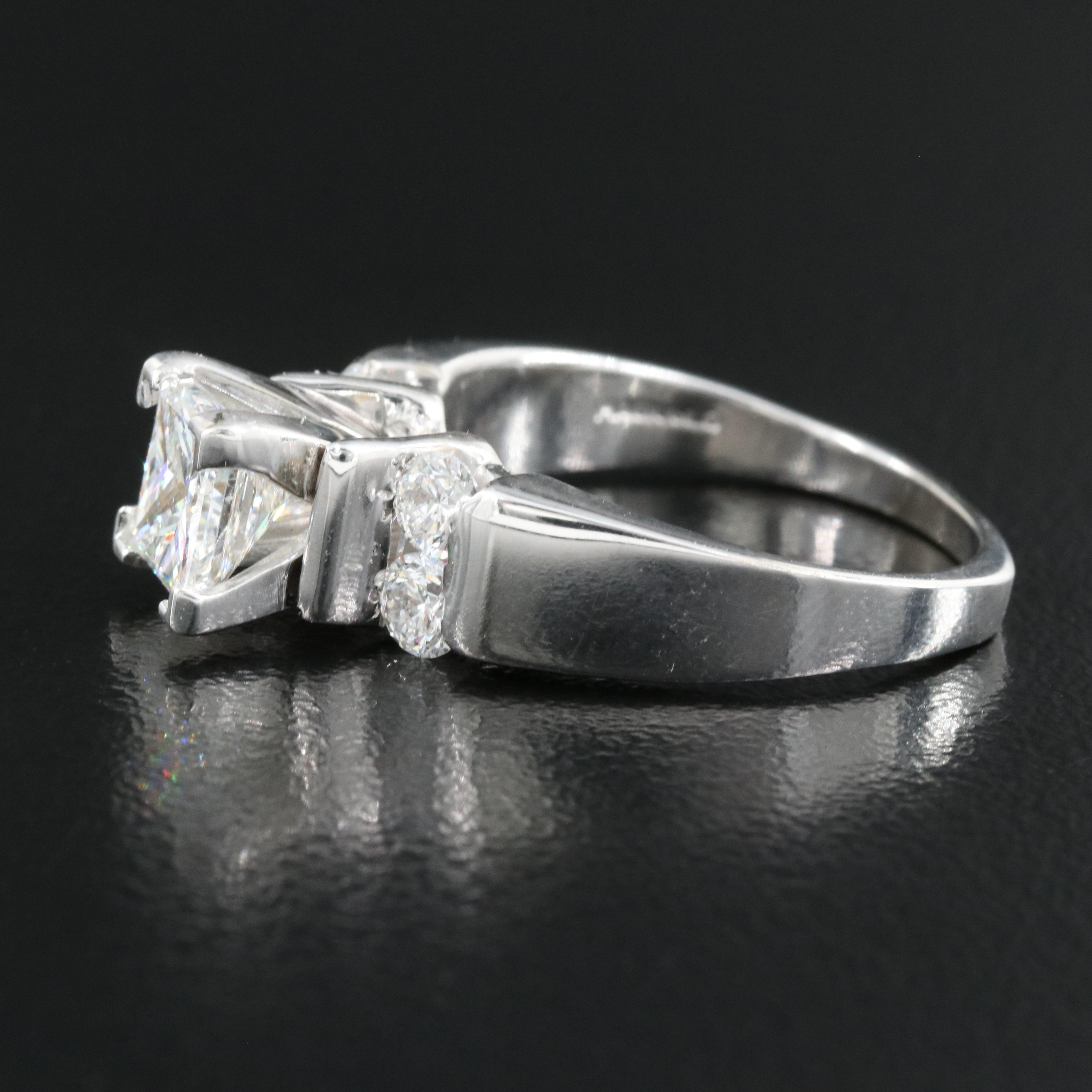 18K 1.40 CTW Diamond Ring with GIA Online Report