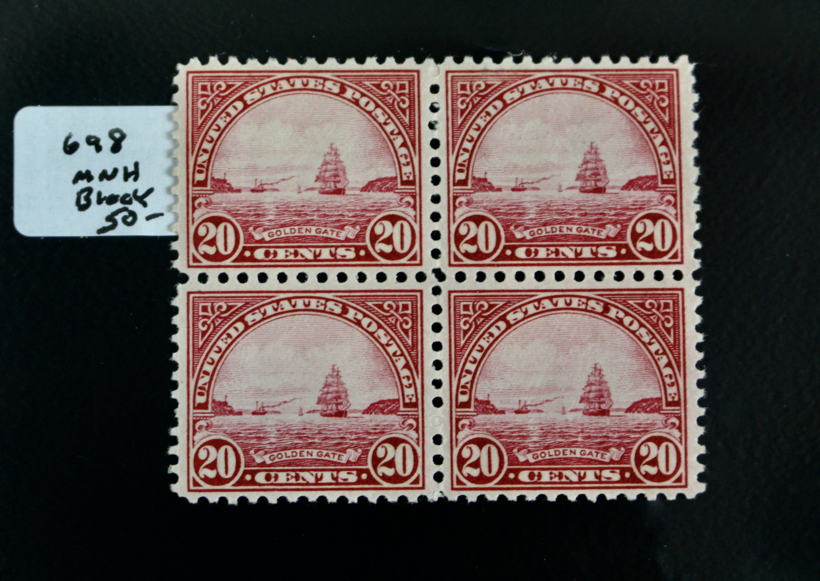Four Mint Never Hinged U.S. Postage Stamp Blocks