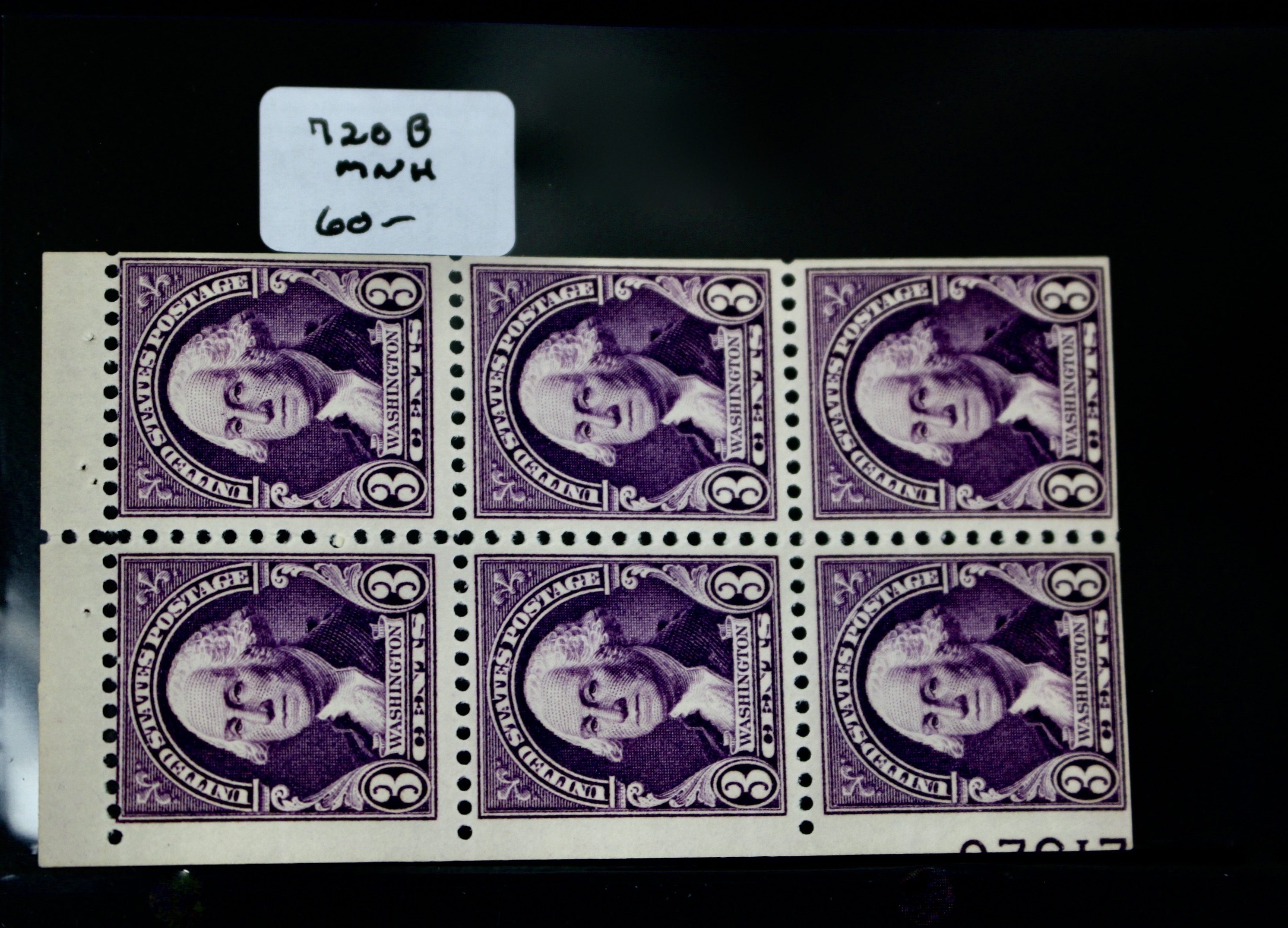 Four Mint Never Hinged U.S. Postage Stamp Blocks