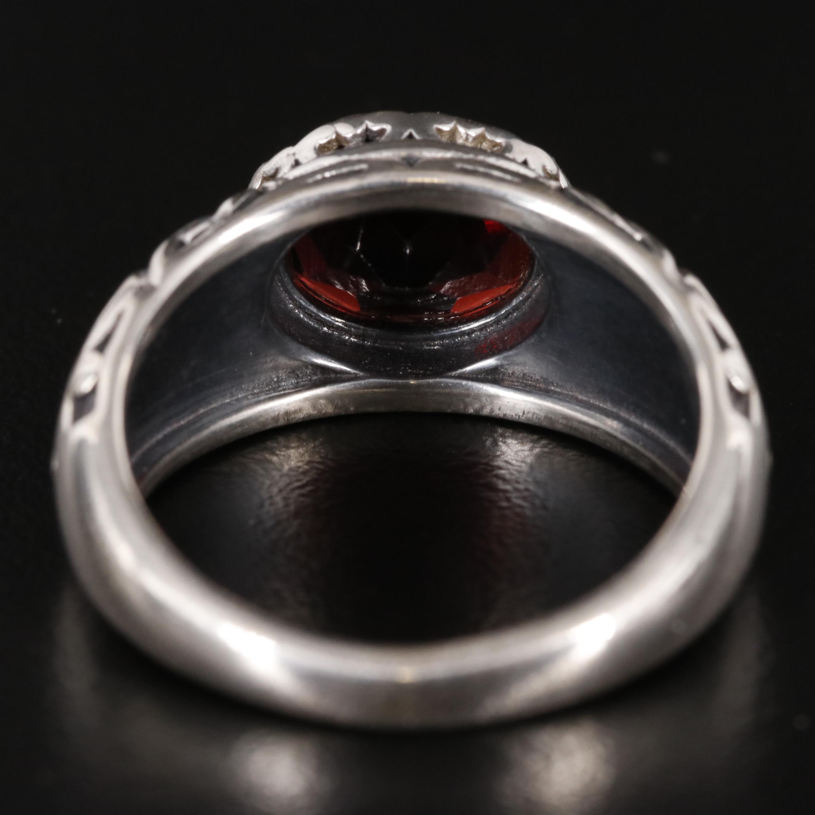 Sterling Garnet Ring
