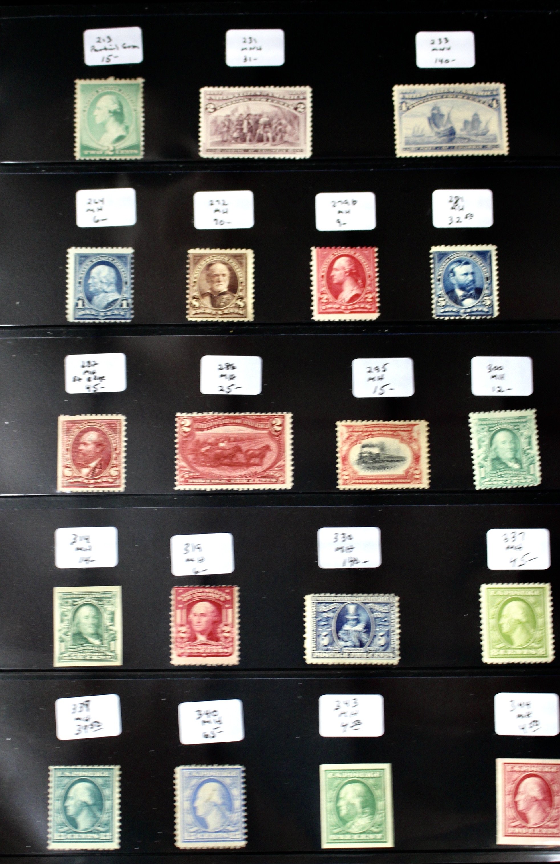 Nineteen Mint and MNH U.S. Postage Stamps