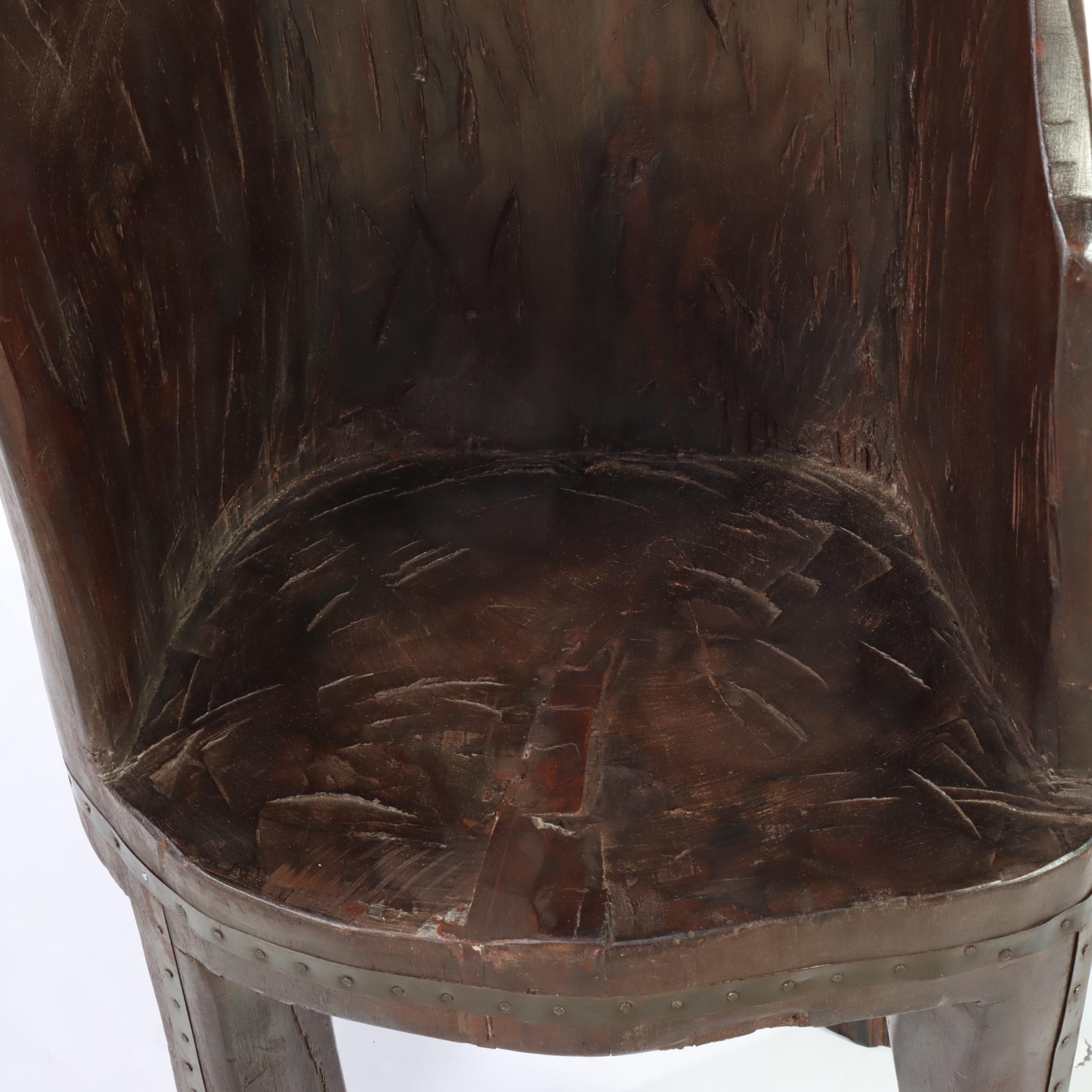 Nagaland (India) Carved Log Chair