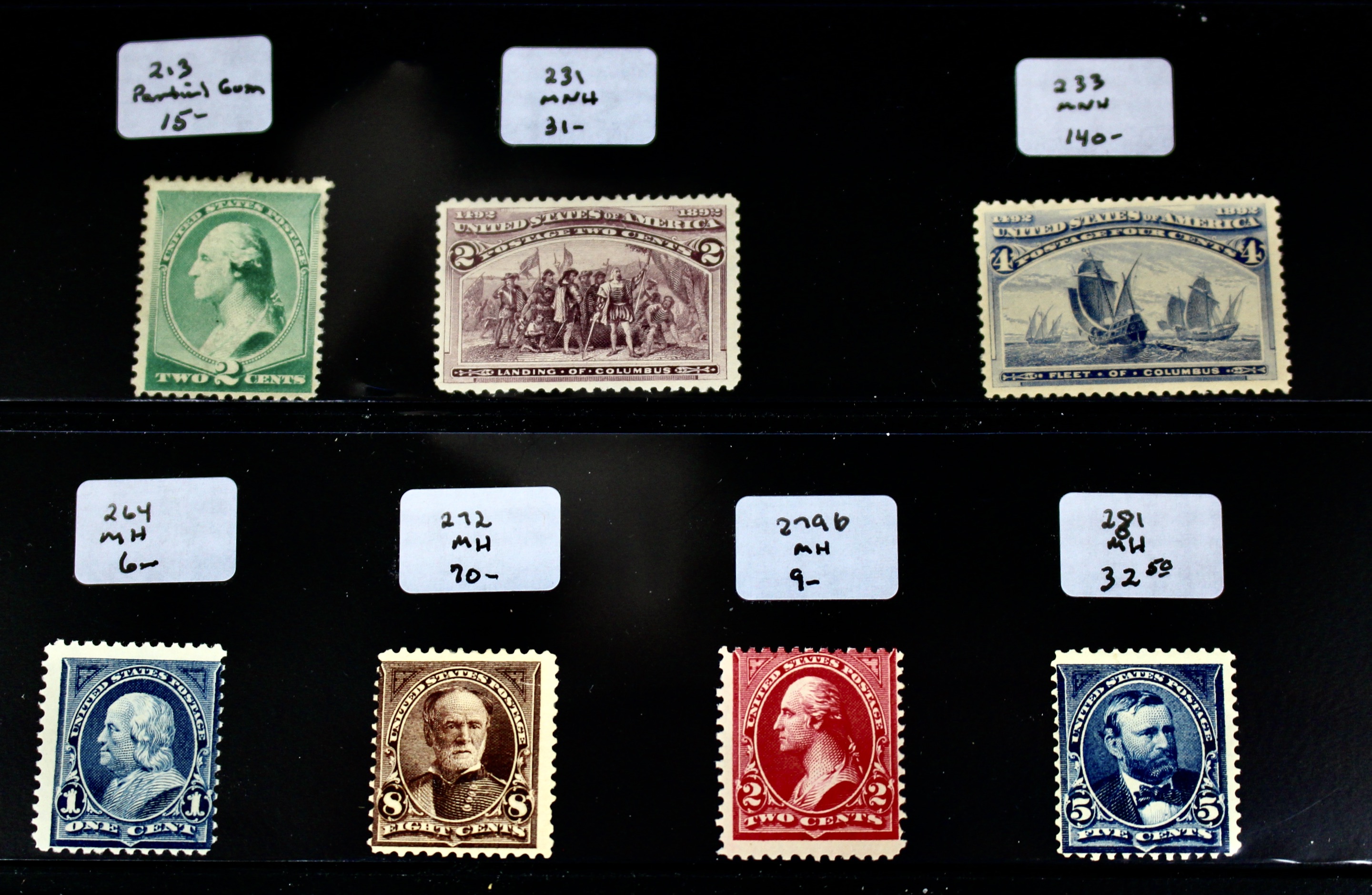 Nineteen Mint and MNH U.S. Postage Stamps