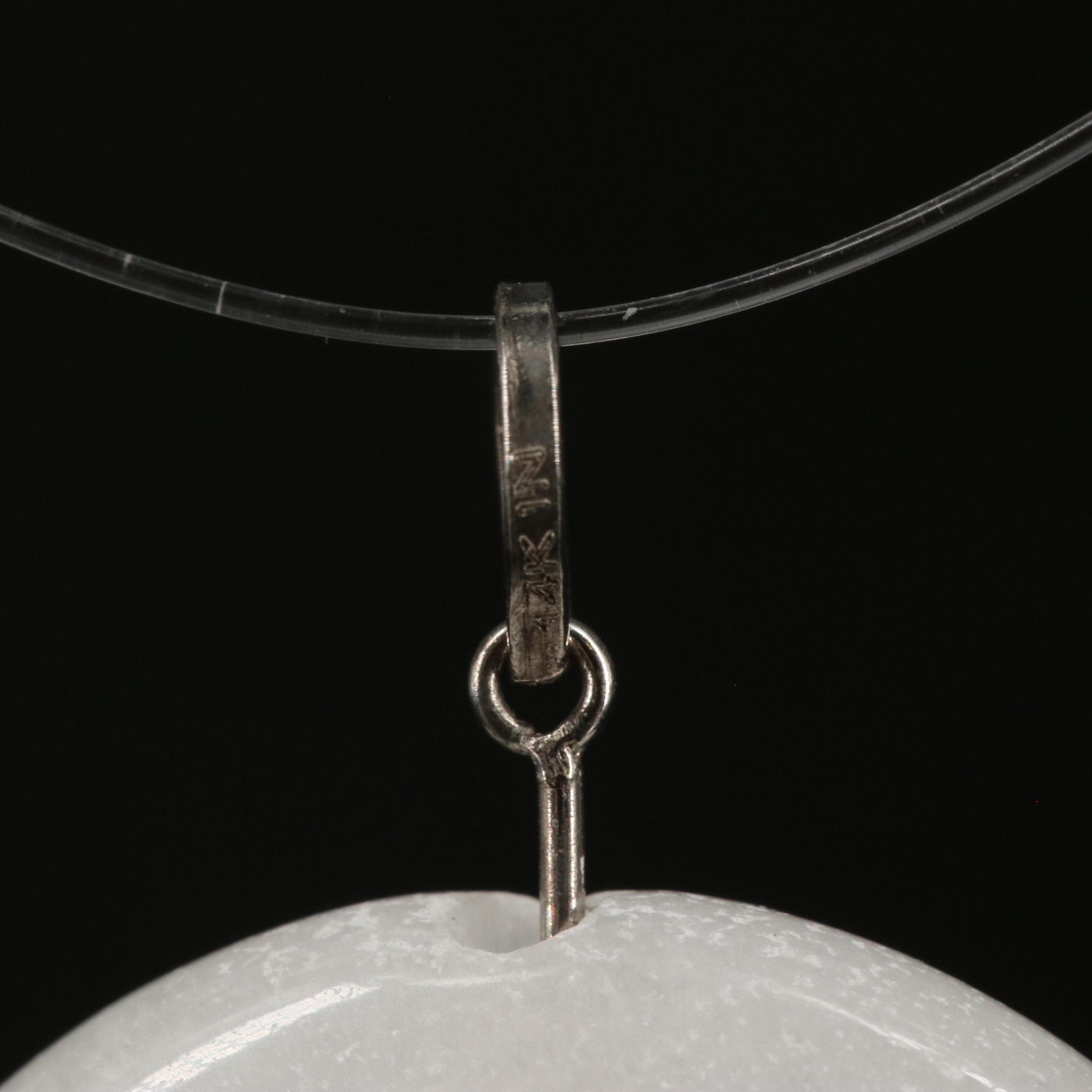 14K Quartzite Pendant