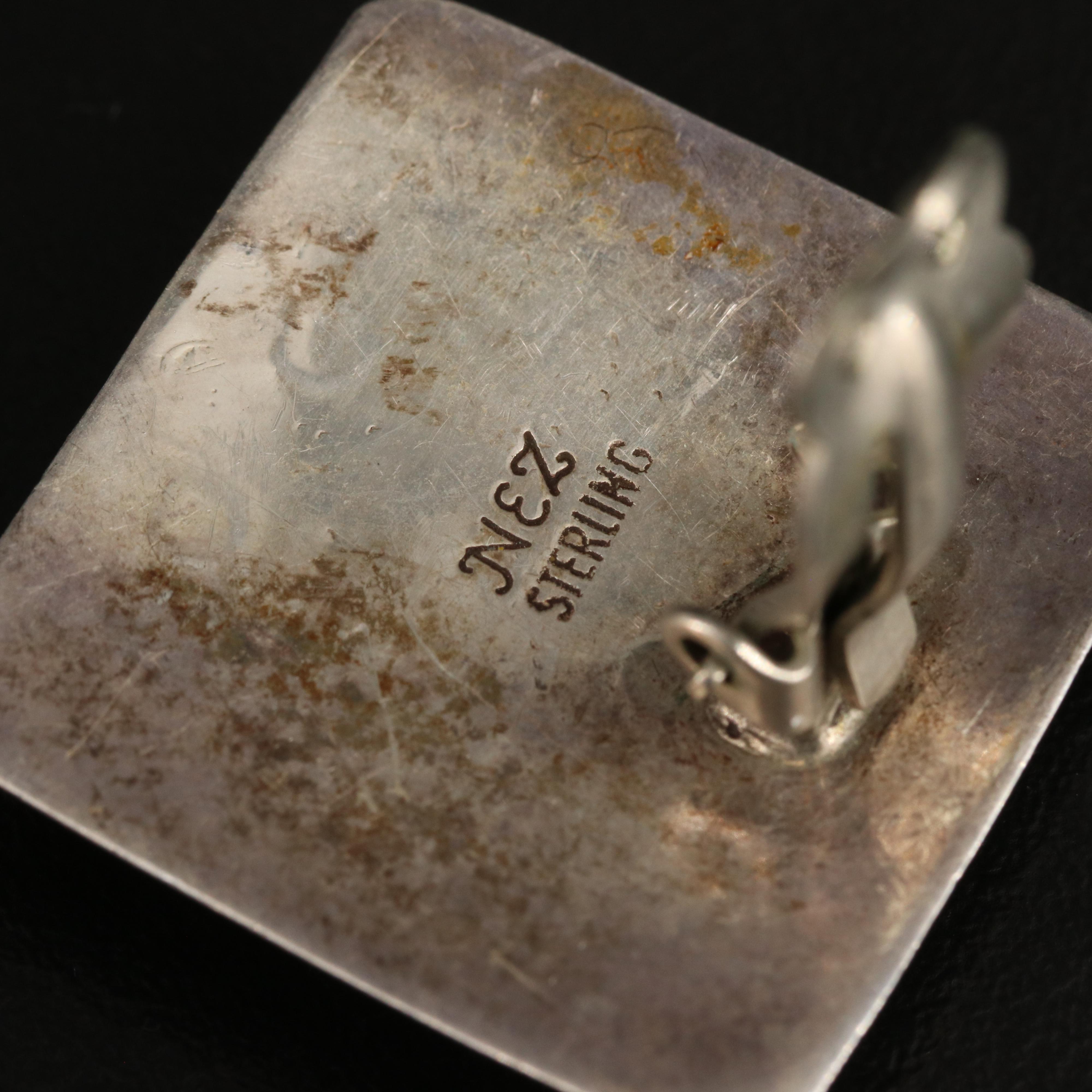 Southwestern Sterling Earrings Including Malachite and Spiny Oyster